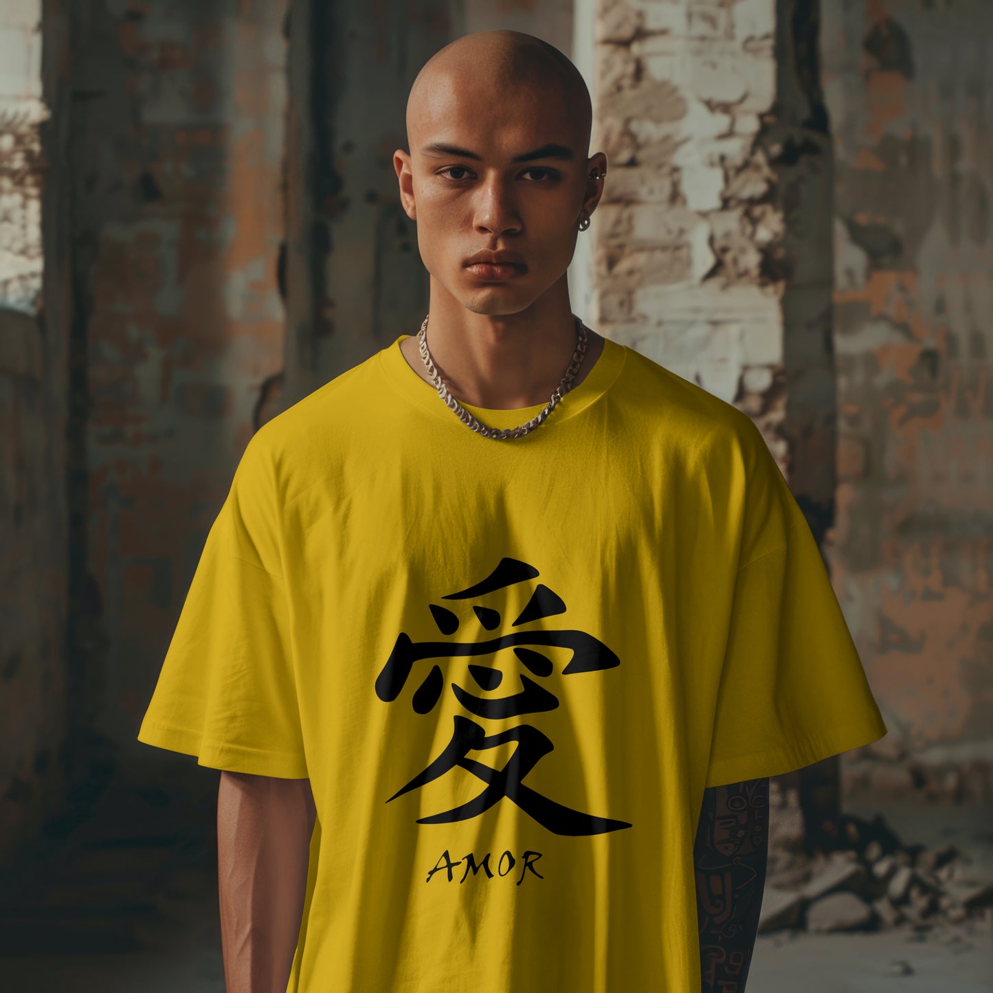 Amor : Graphic Printed Oversized T-shirt for Men