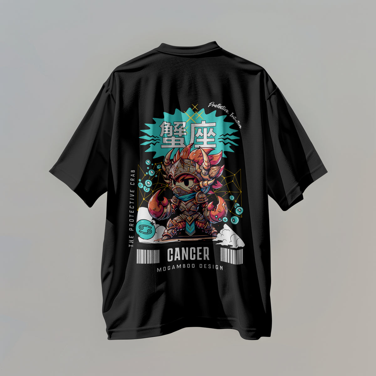 Cancer Zodiac Tee : Oversized T-Shirt for Men