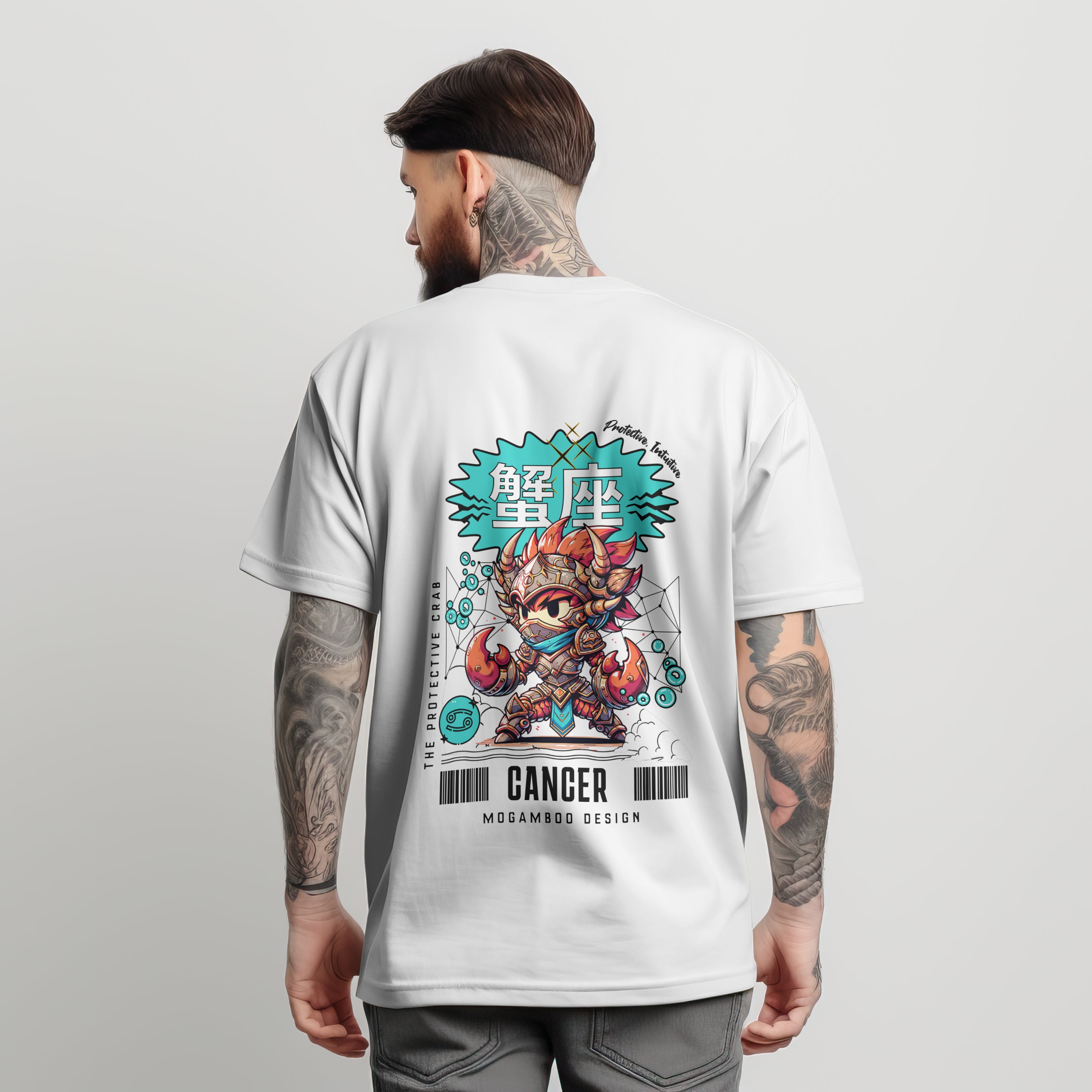 Cancer Zodiac Tee : Oversized T-Shirt for Men