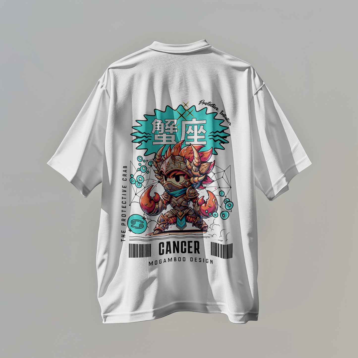 Cancer Zodiac Tee : Oversized T-Shirt for Men