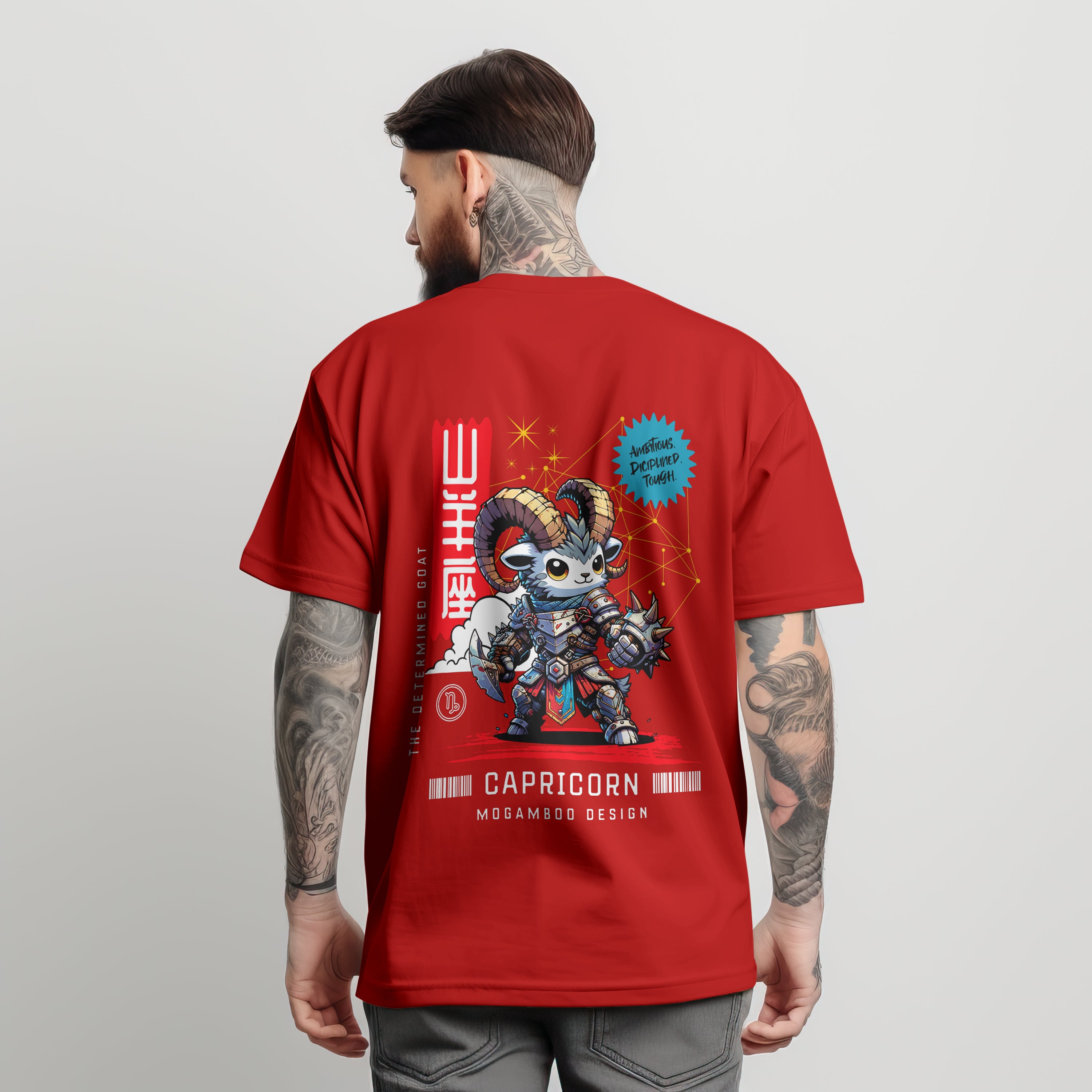 Capricorn Zodiac Tee: Oversized T-Shirt for Men
