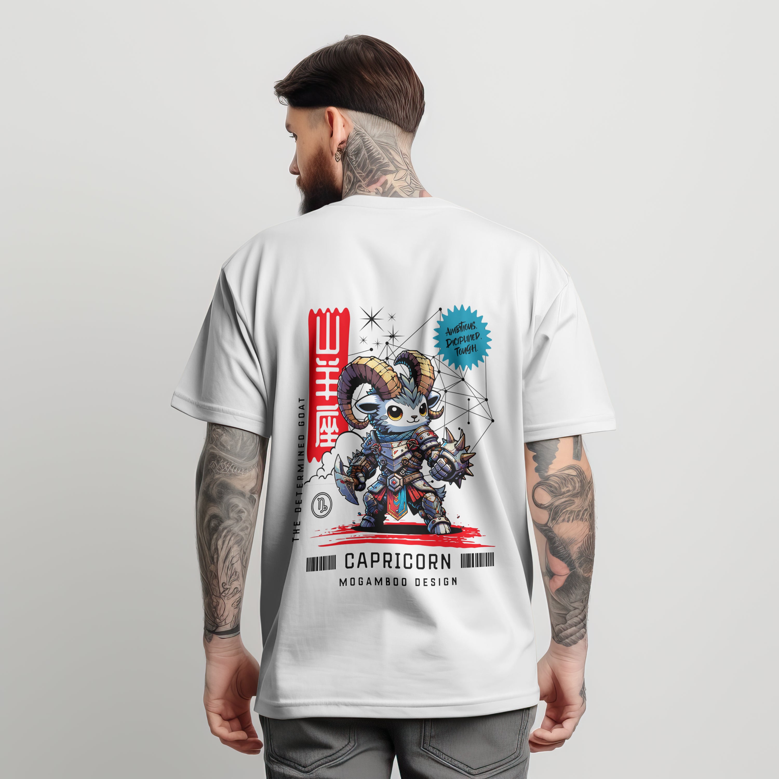 Capricorn Zodiac Tee: Oversized T-Shirt for Men