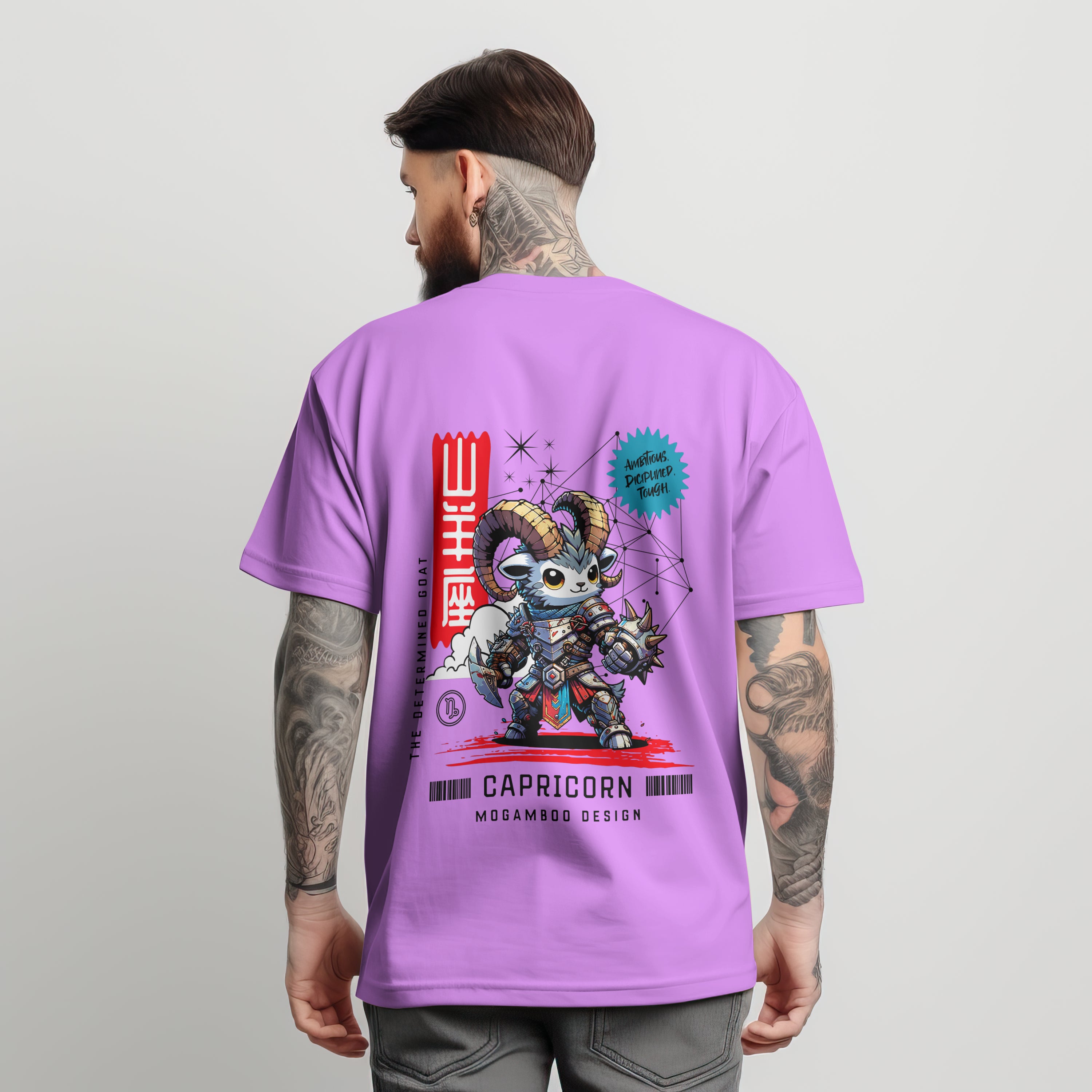 Capricorn Zodiac Tee: Oversized T-Shirt for Men
