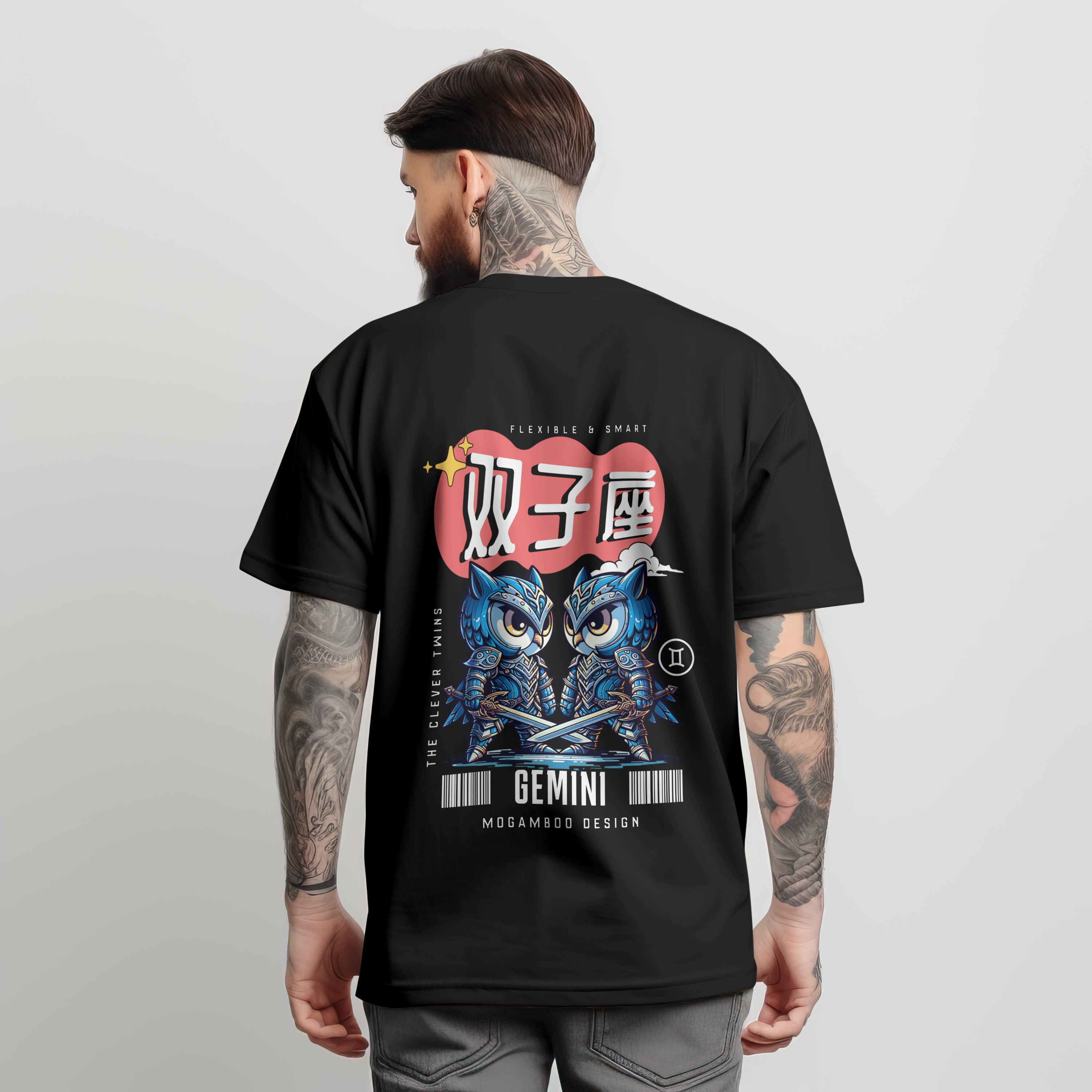Gemini Zodiac Tee : Oversized T-Shirt for Men
