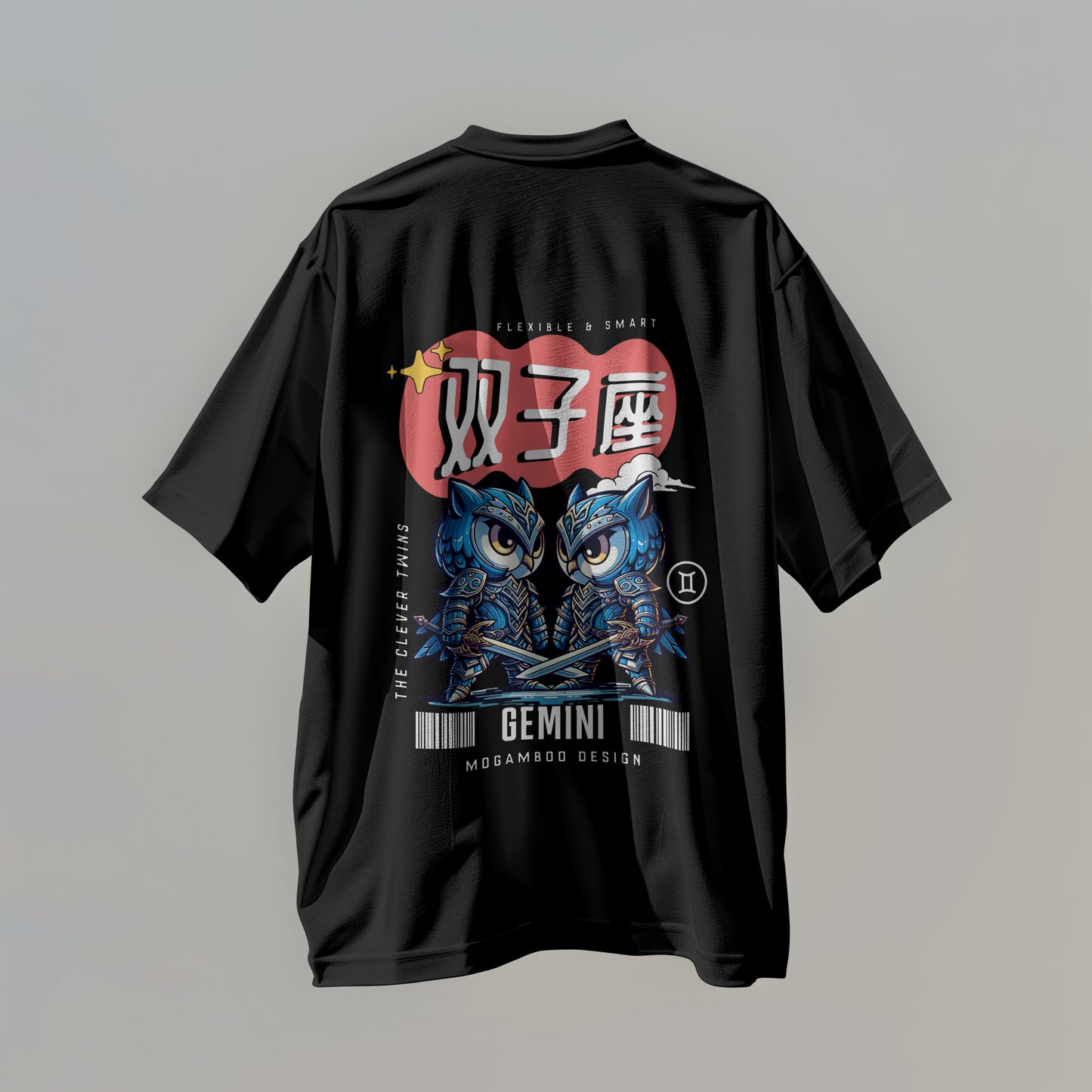 Gemini Zodiac Tee : Oversized T-Shirt for Men