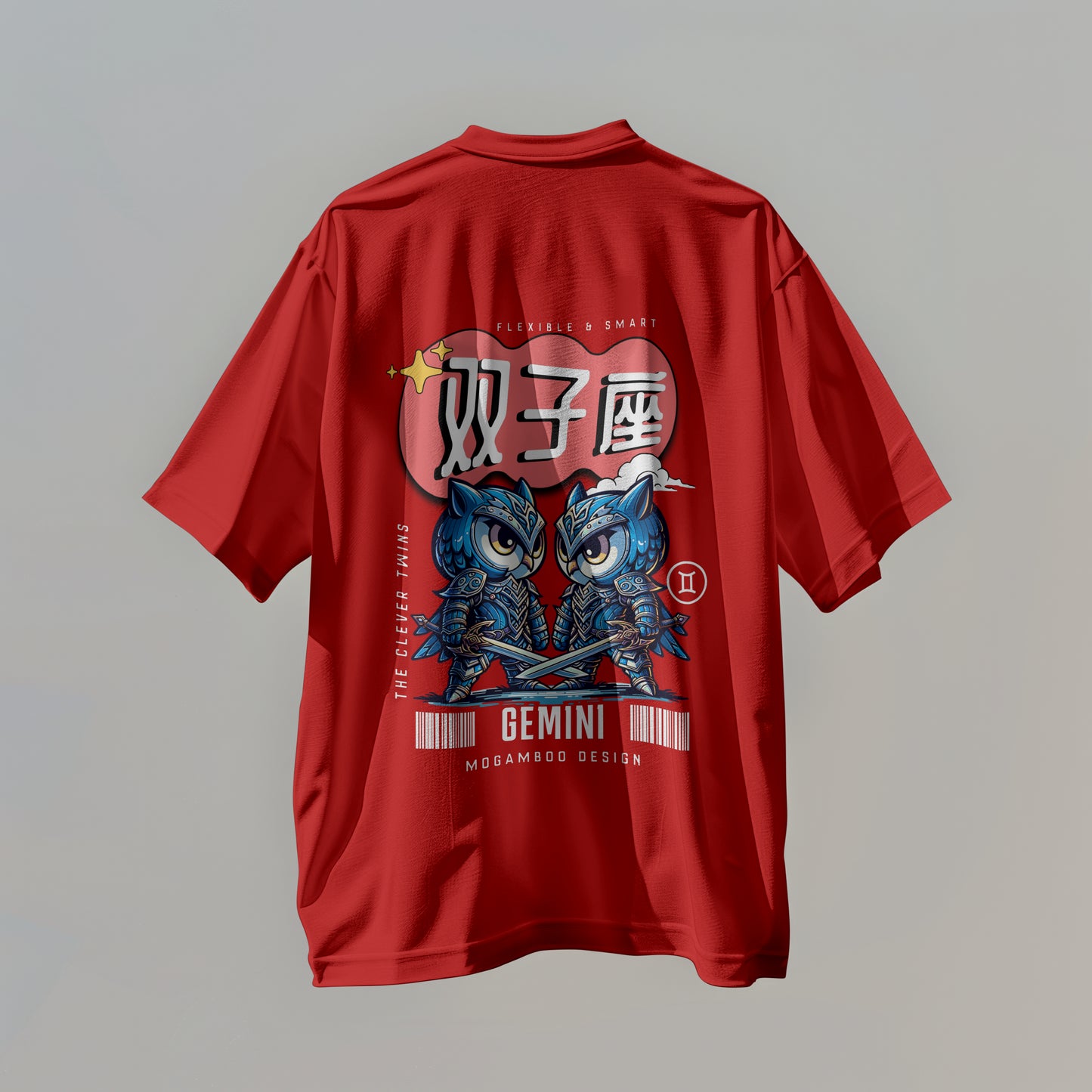 Gemini Zodiac Tee : Oversized T-Shirt for Men