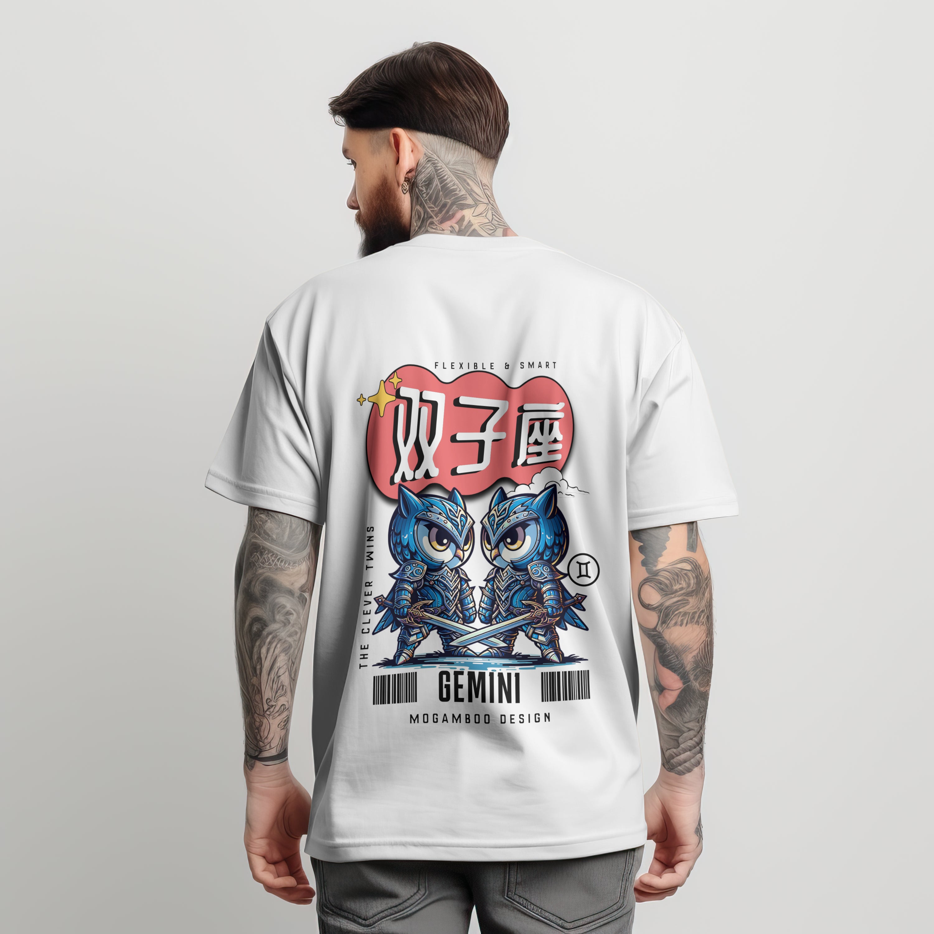Gemini Zodiac Tee : Oversized T-Shirt for Men
