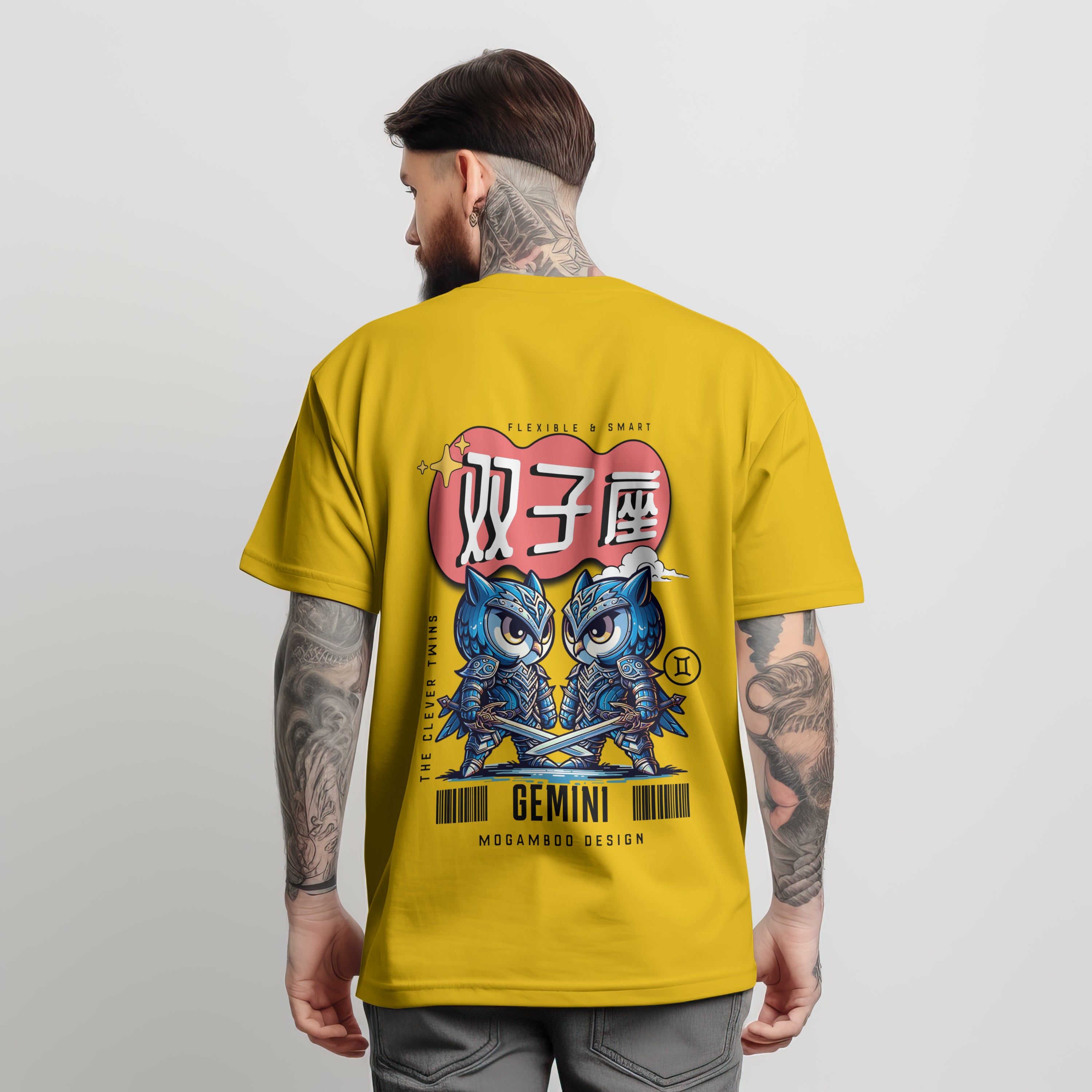 Gemini Zodiac Tee : Oversized T-Shirt for Men