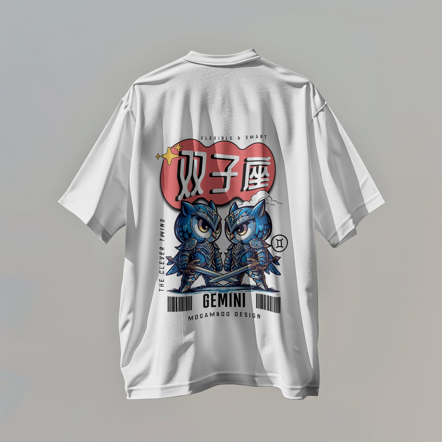 Gemini Zodiac Tee : Oversized T-Shirt for Men
