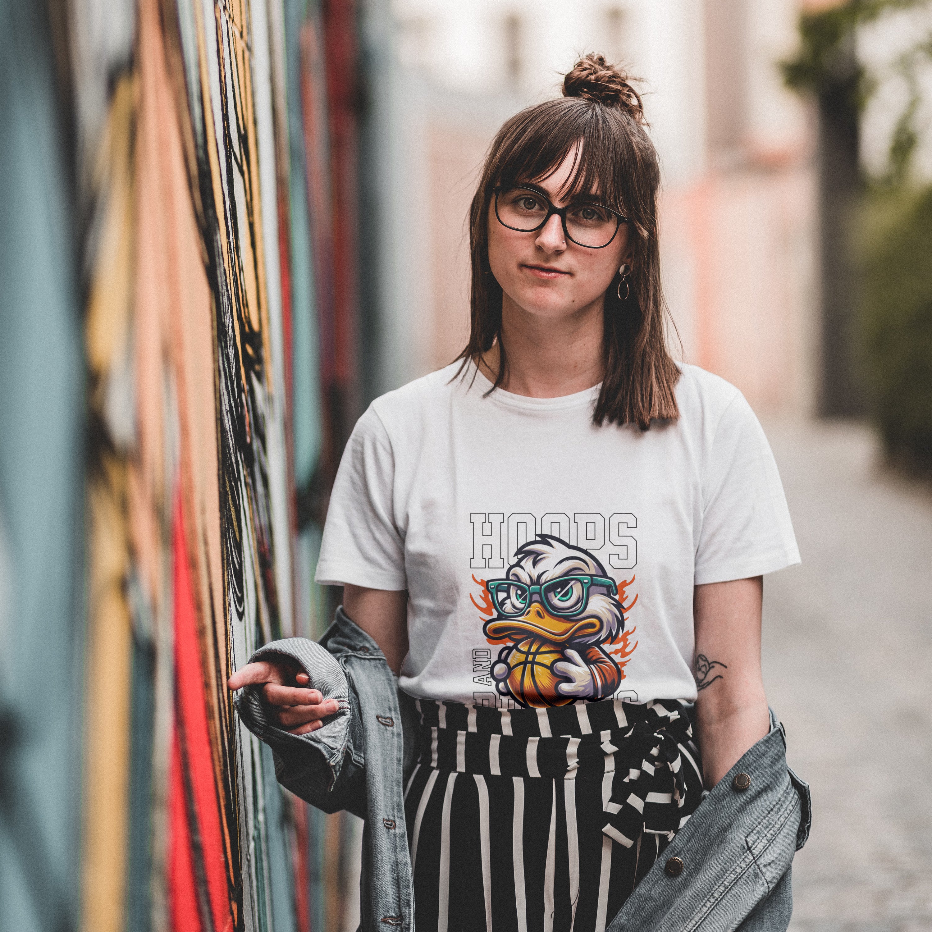 Duck - Light Weight Graphic Regular Fit T-Shirt For Women