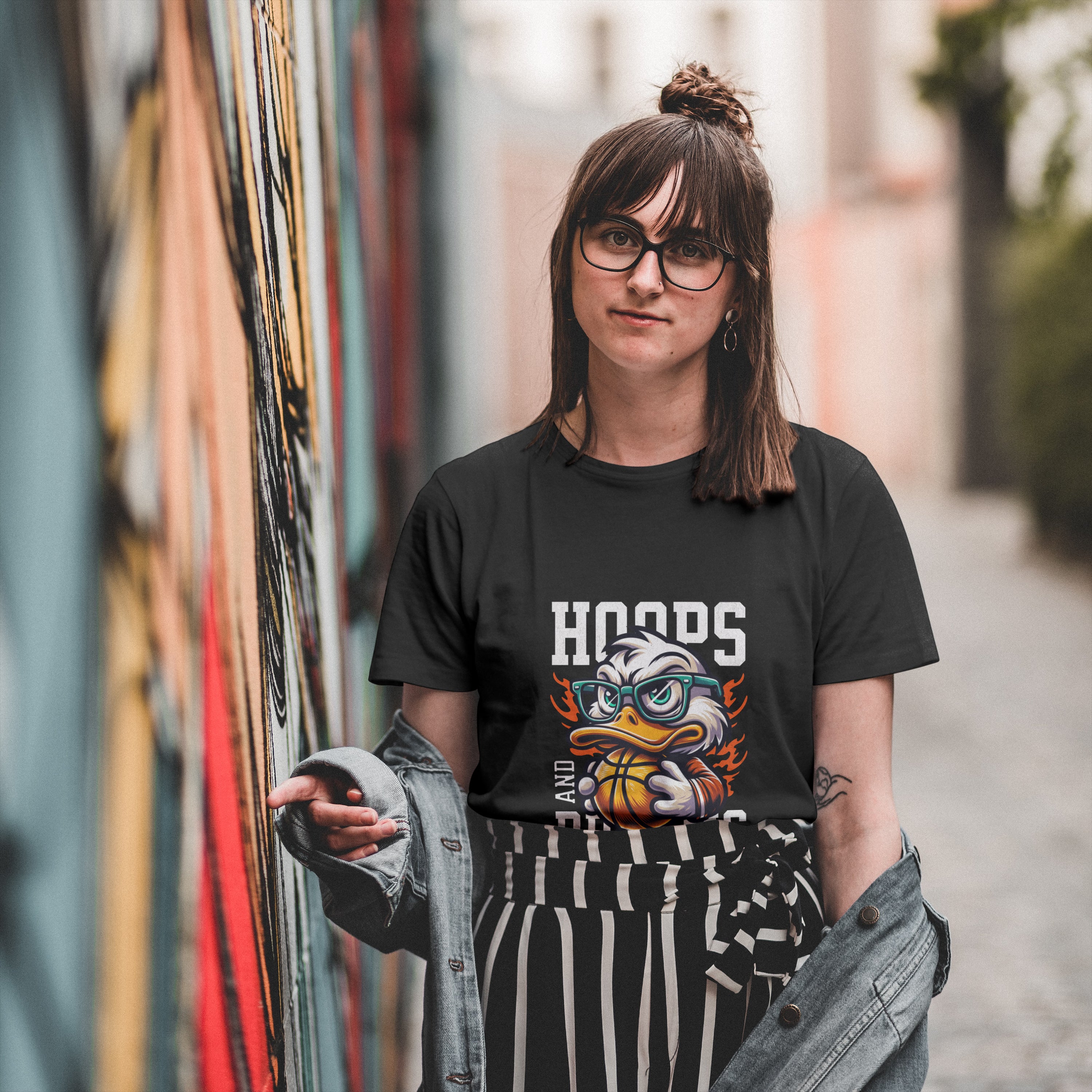 Duck - Light Weight Graphic Regular Fit T-Shirt For Women
