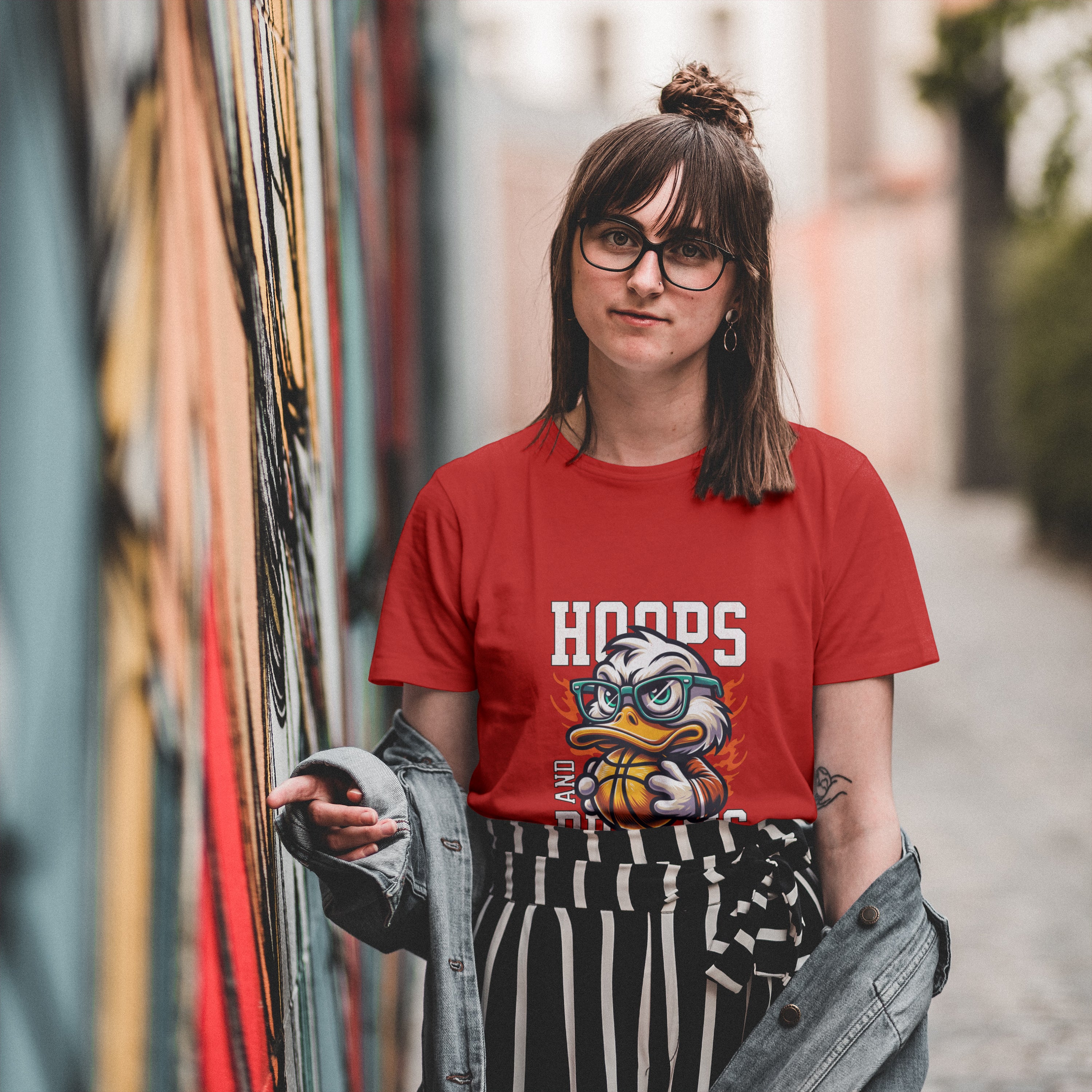 Duck - Light Weight Graphic Regular Fit T-Shirt For Women