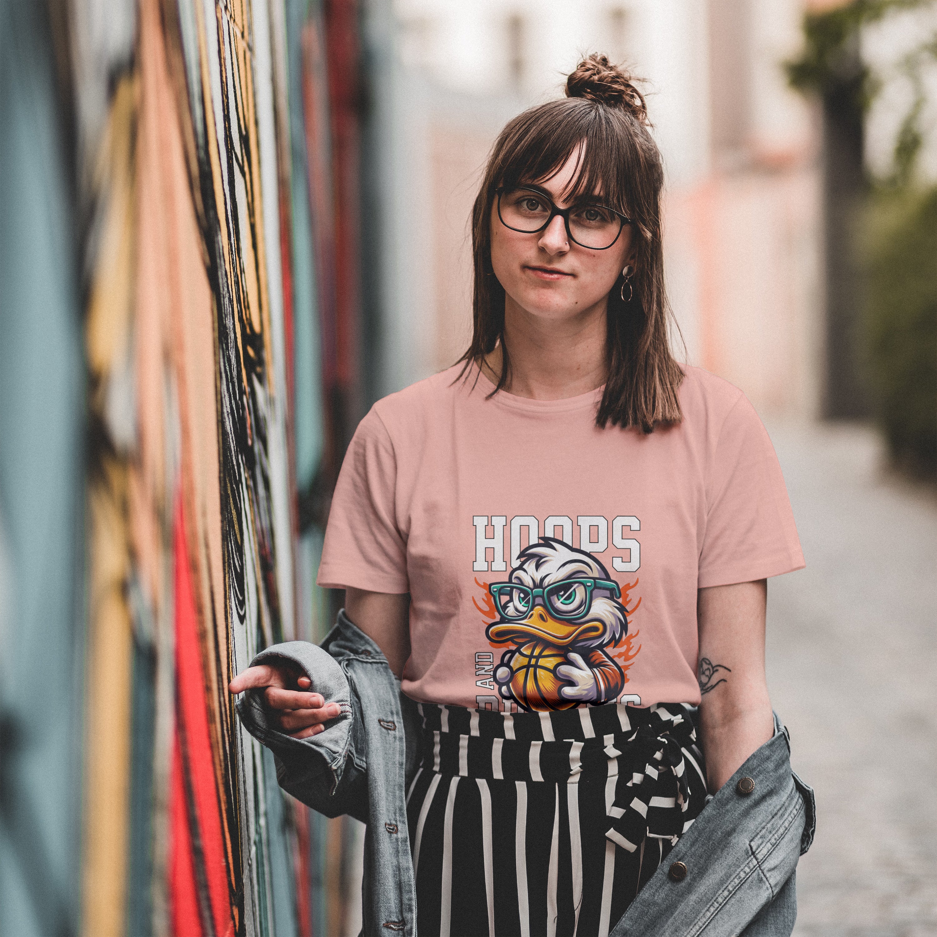 Duck - Light Weight Graphic Regular Fit T-Shirt For Women