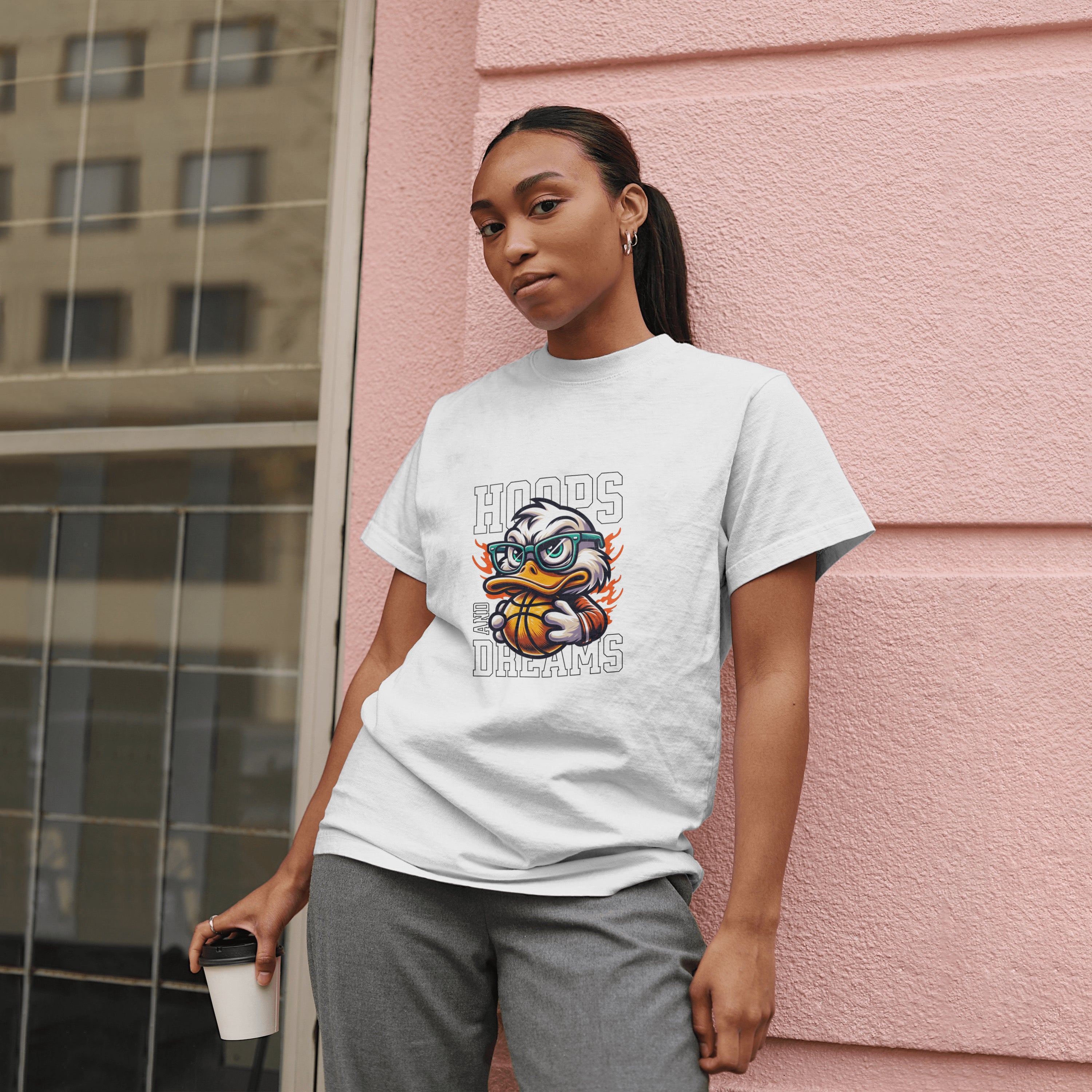 Duck - Light Weight Graphic Regular Fit T-Shirt For Women