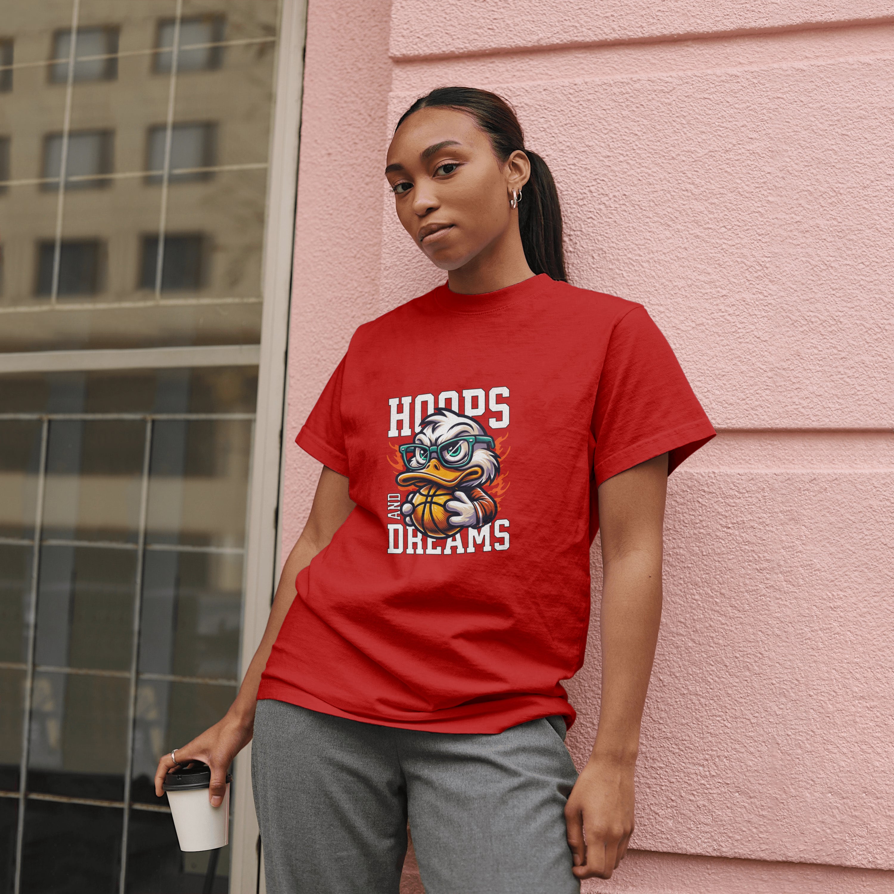 Duck - Light Weight Graphic Regular Fit T-Shirt For Women