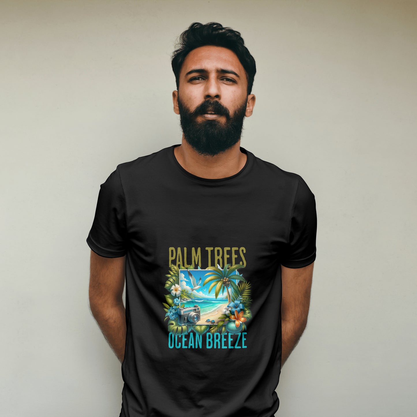 Beach - Light Weight Graphic Regular Fit T-Shirt For Men