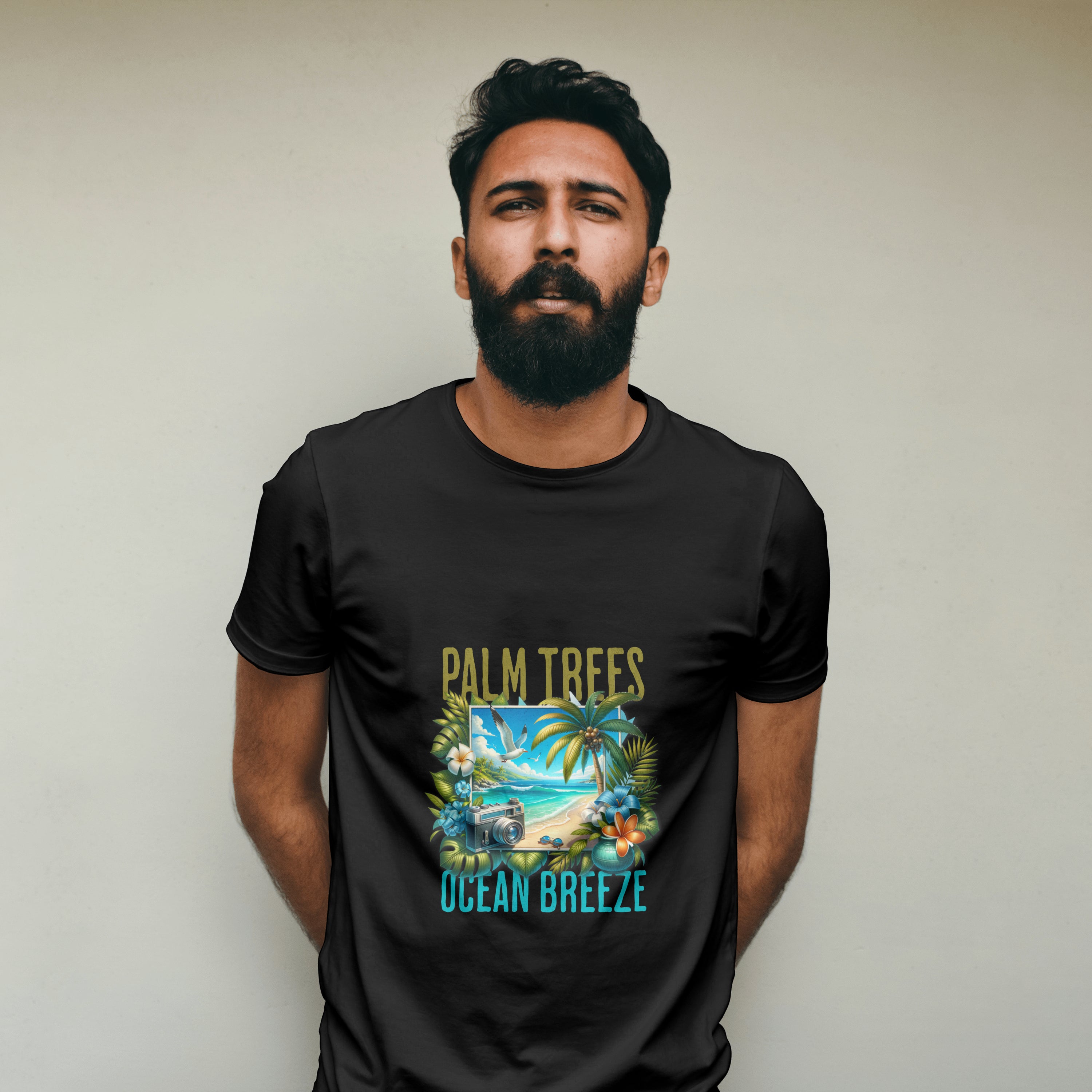 Beach - Light Weight Graphic Regular Fit T-Shirt For Men