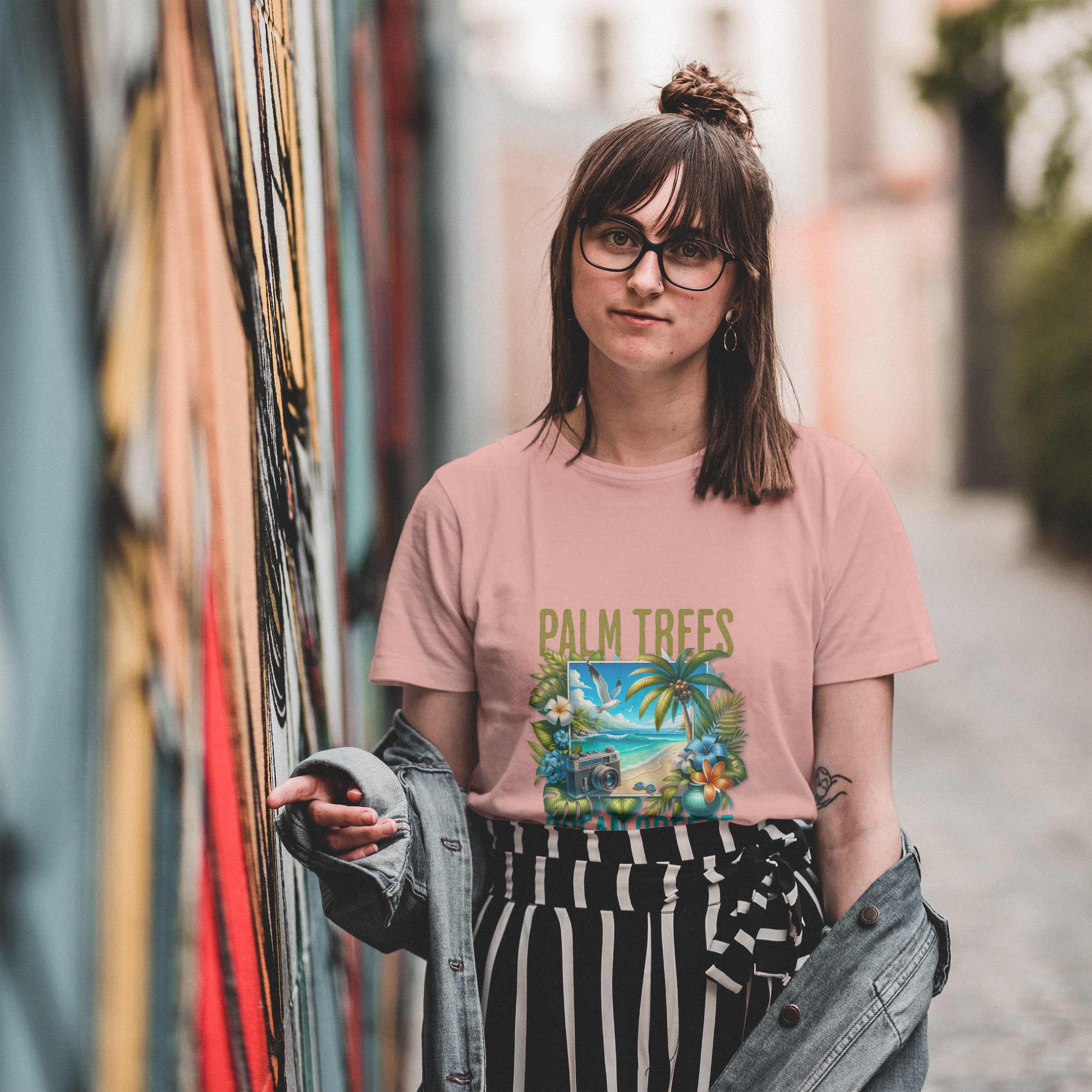 Beach - Light Weight Graphic Regular Fit T-Shirt For Women