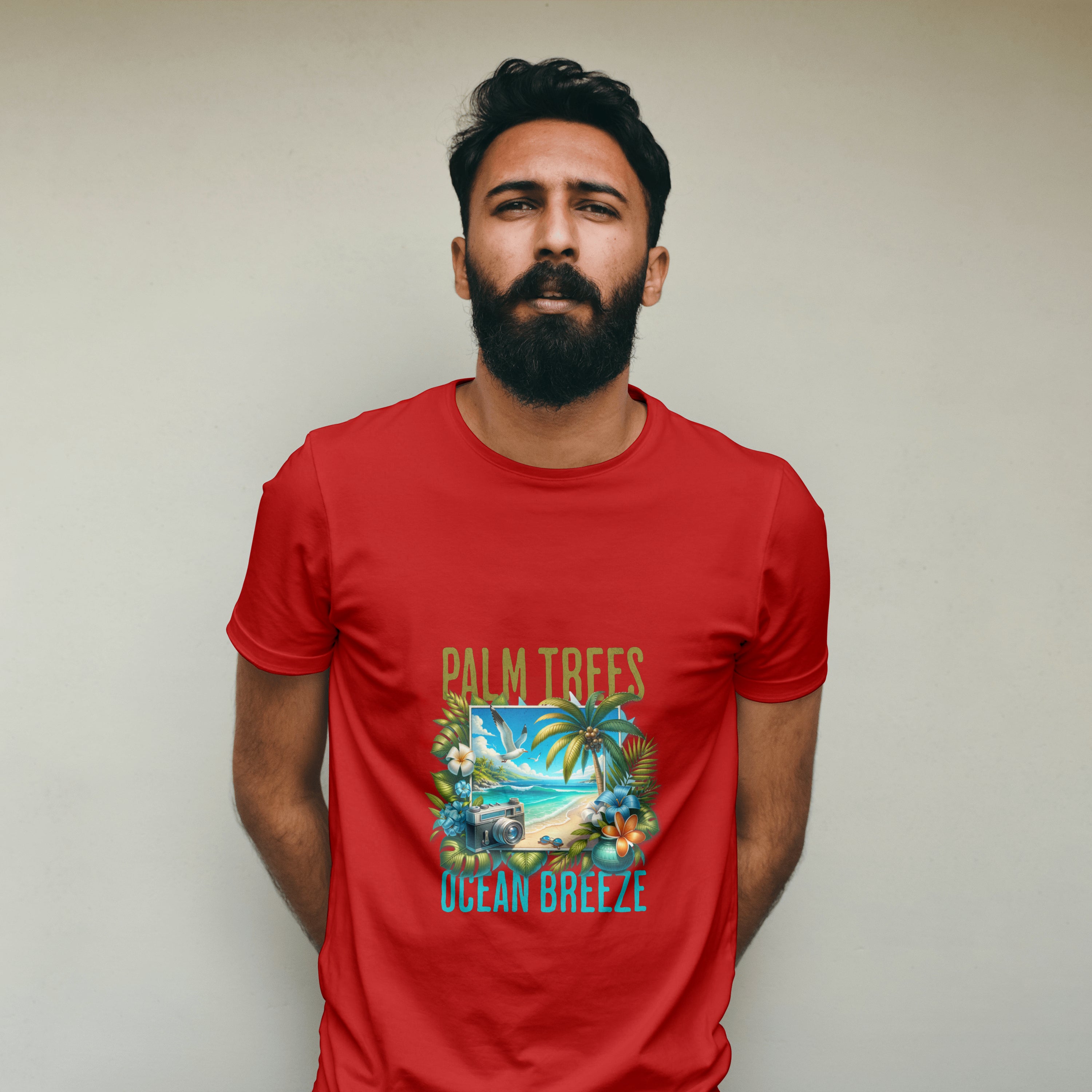 Beach - Light Weight Graphic Regular Fit T-Shirt For Men