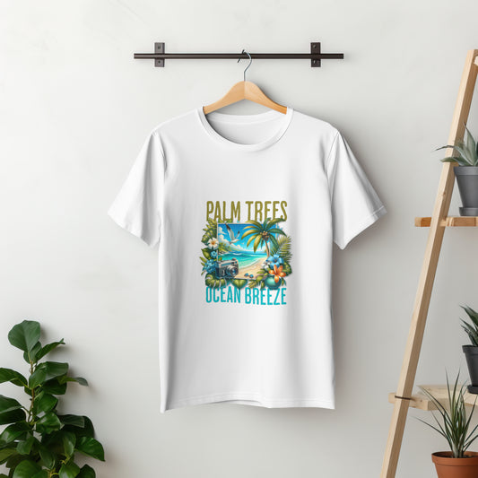 Beach - Light Weight Graphic Regular Fit T-Shirt For Men