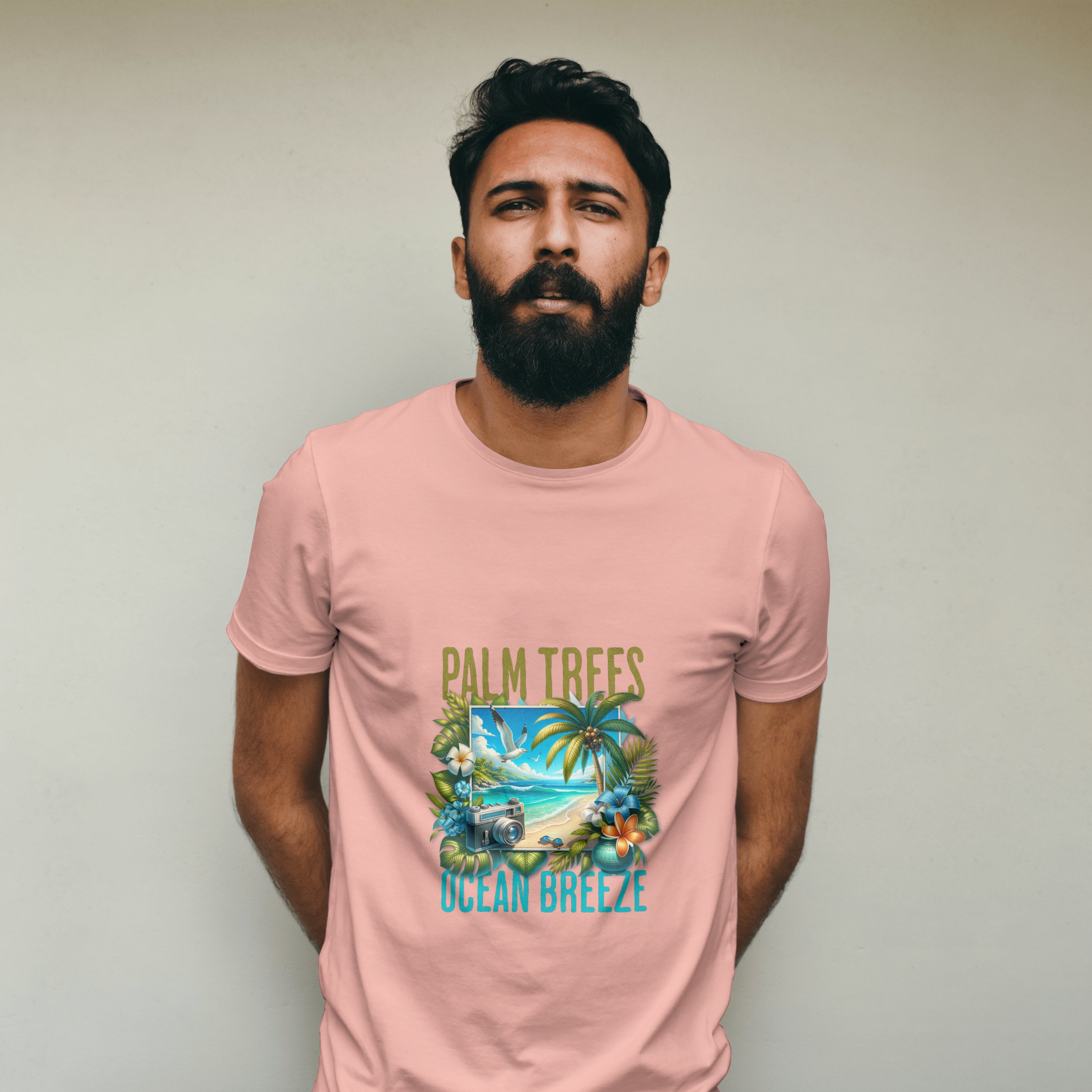 Beach - Light Weight Graphic Regular Fit T-Shirt For Men