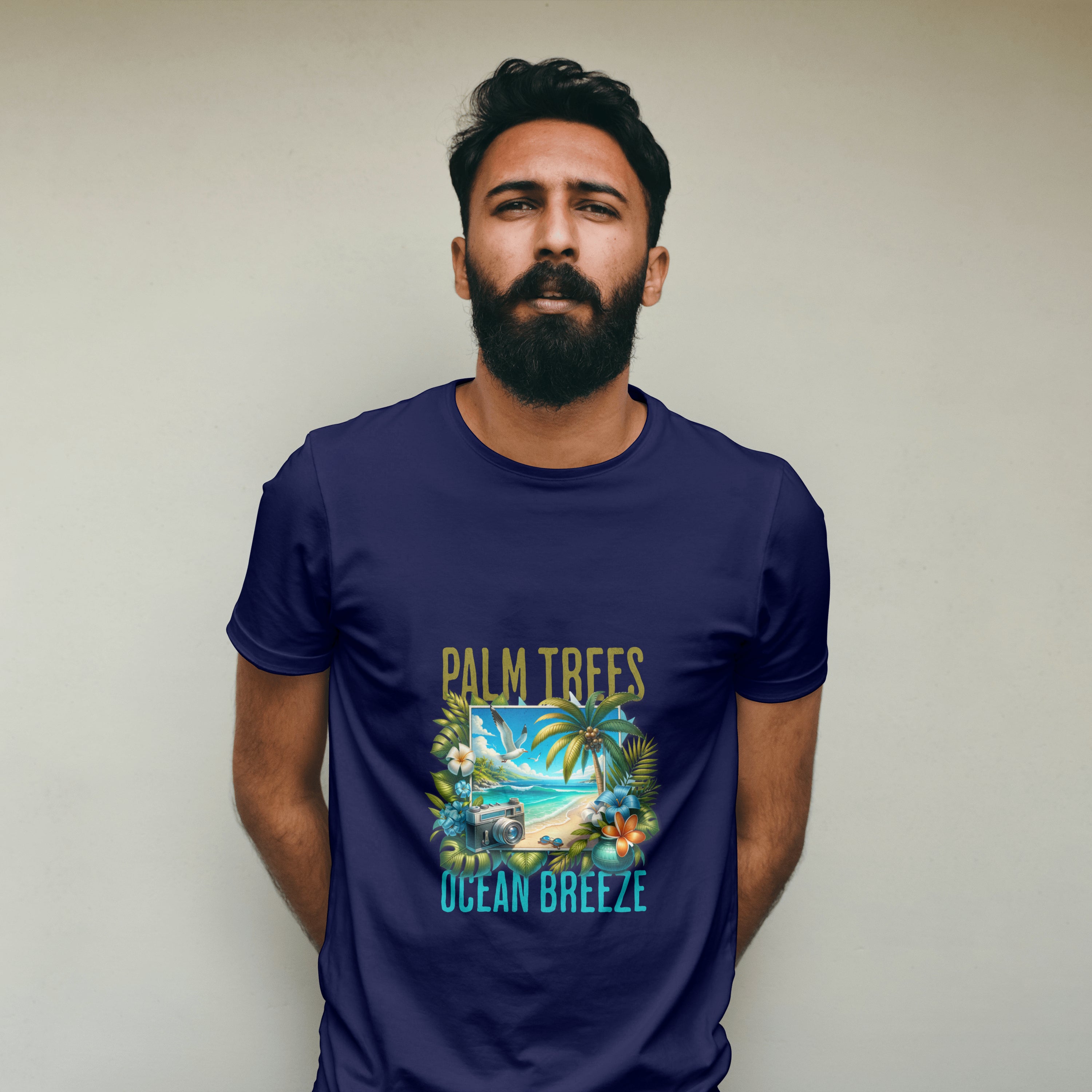 Beach - Light Weight Graphic Regular Fit T-Shirt For Men
