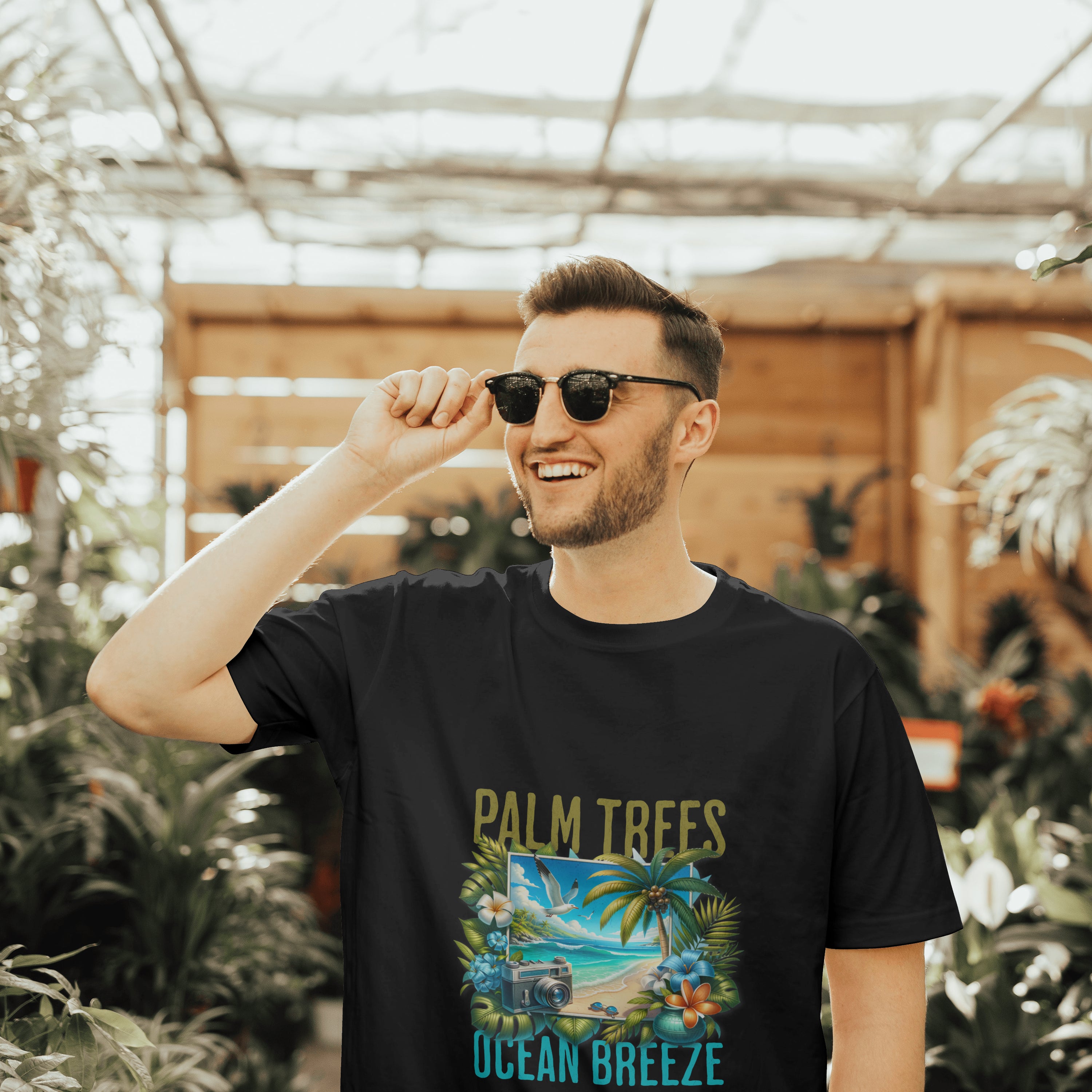 Beach - Light Weight Graphic Regular Fit T-Shirt For Men
