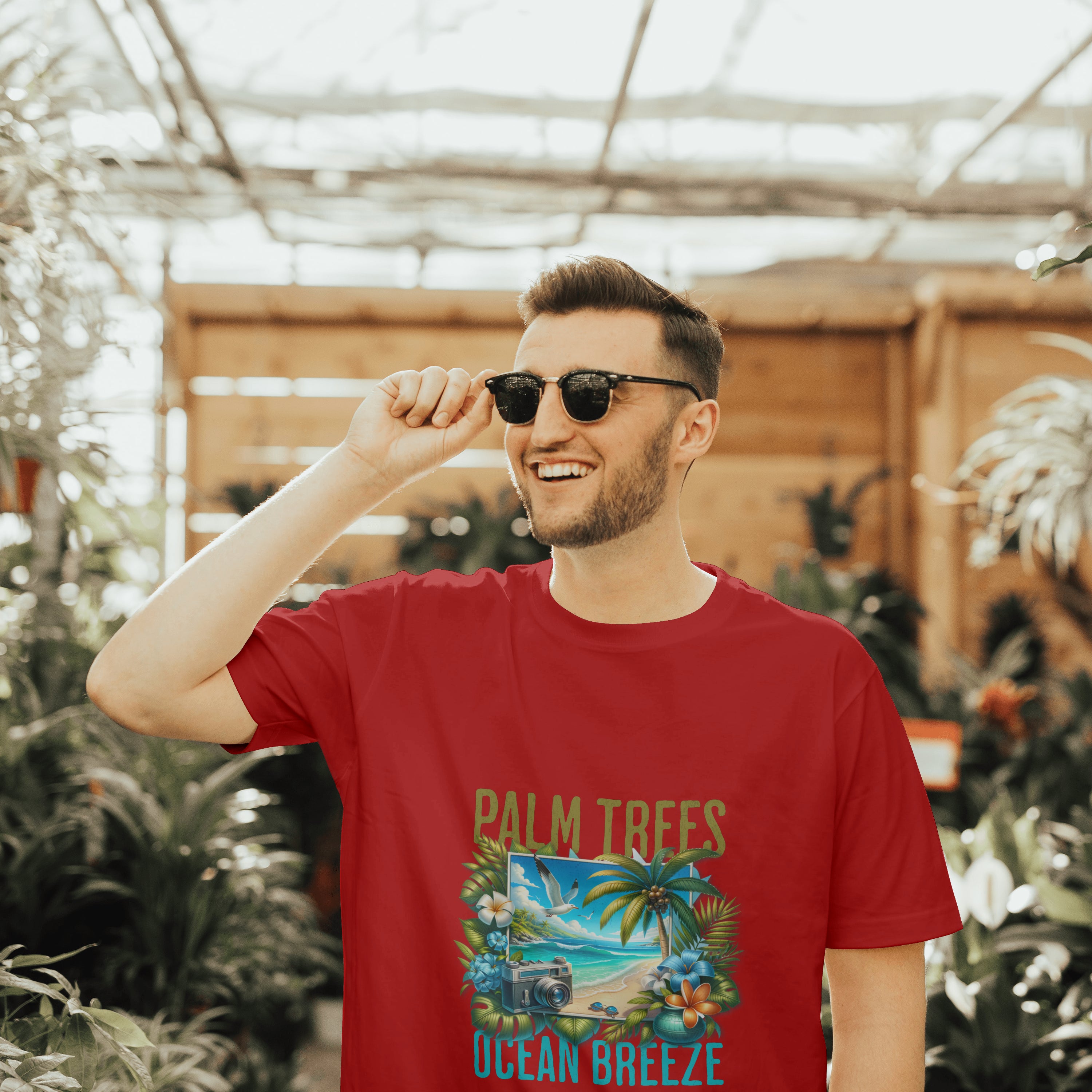 Beach - Light Weight Graphic Regular Fit T-Shirt For Men