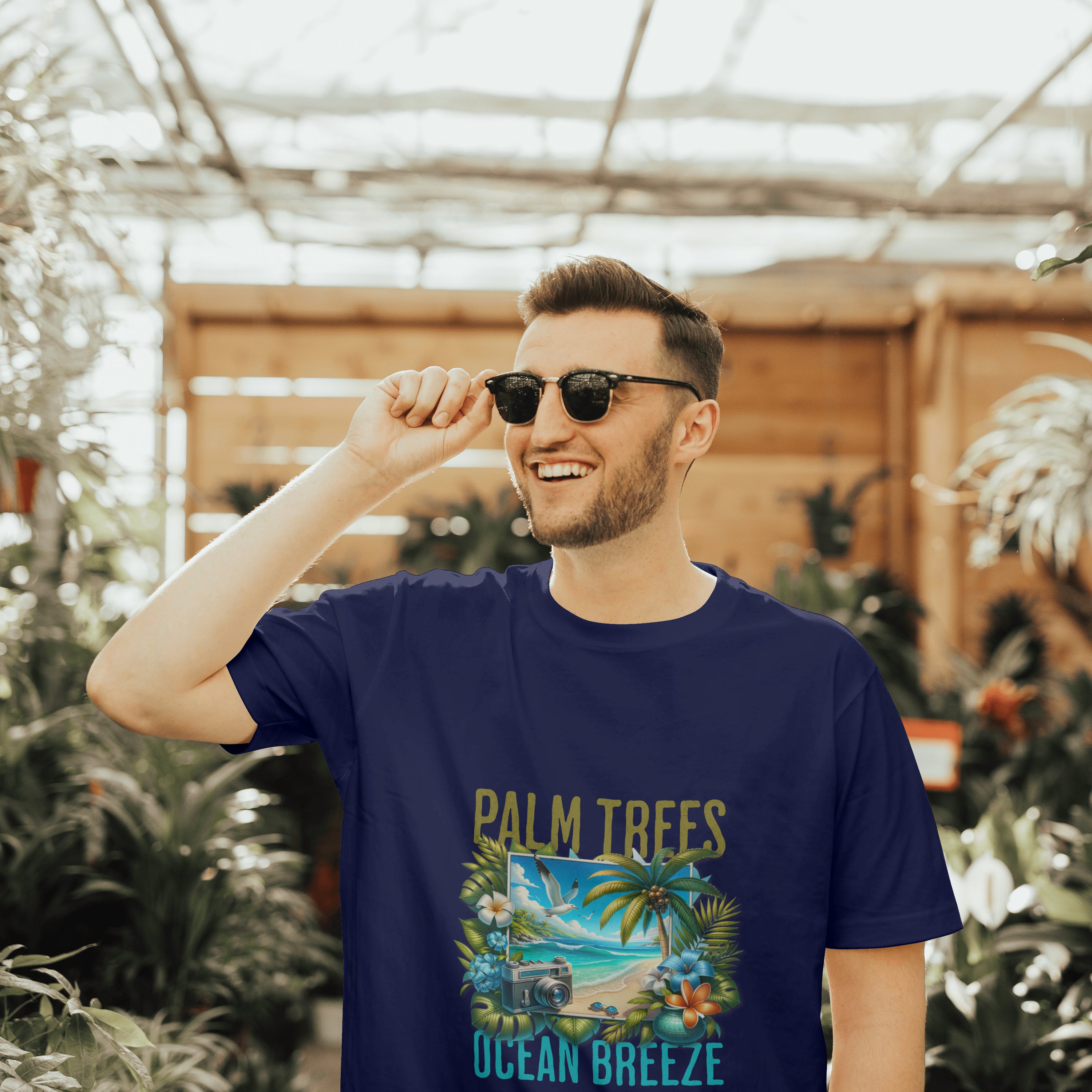 Beach - Light Weight Graphic Regular Fit T-Shirt For Men