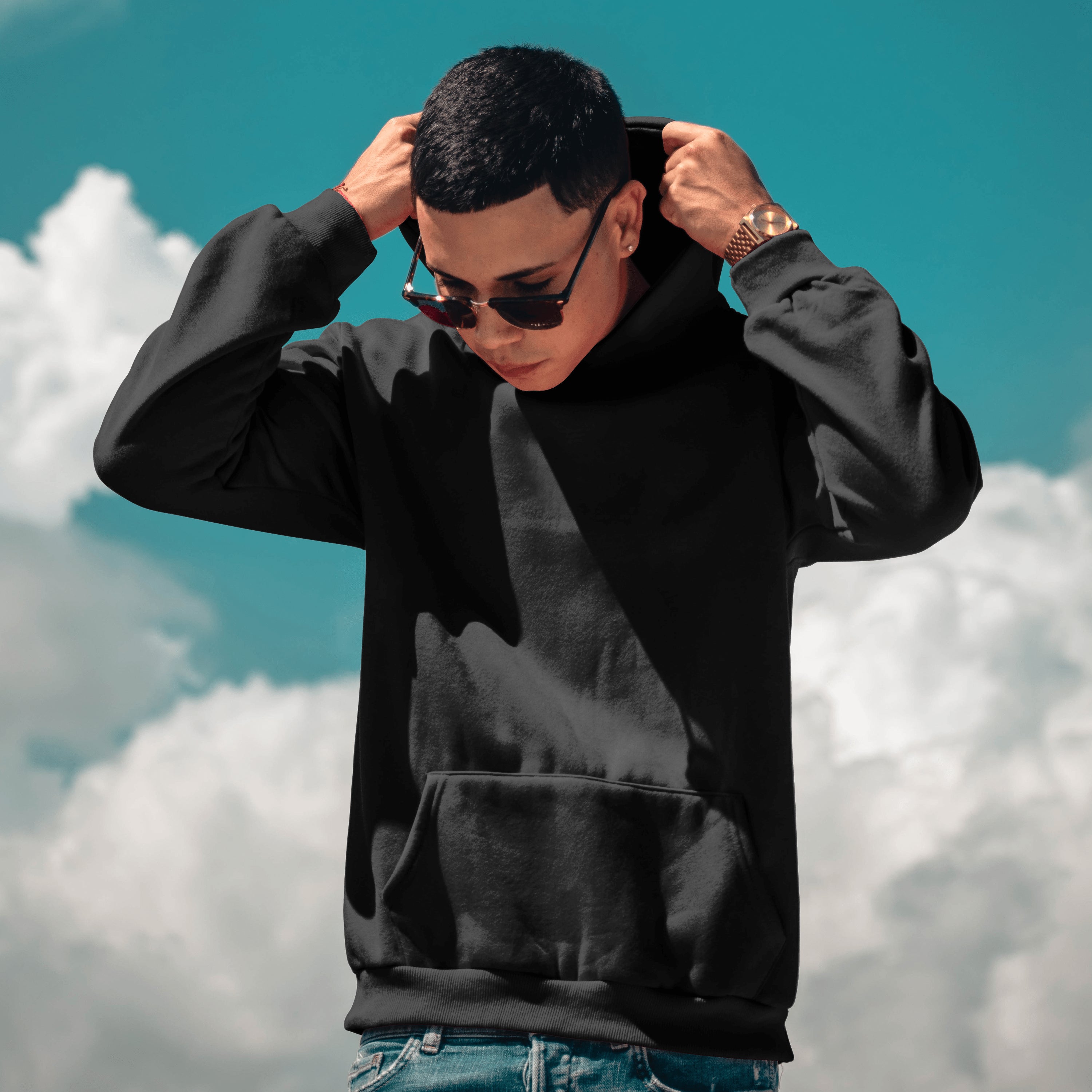 Men Classic Black Hoodie : For Your Every Mood