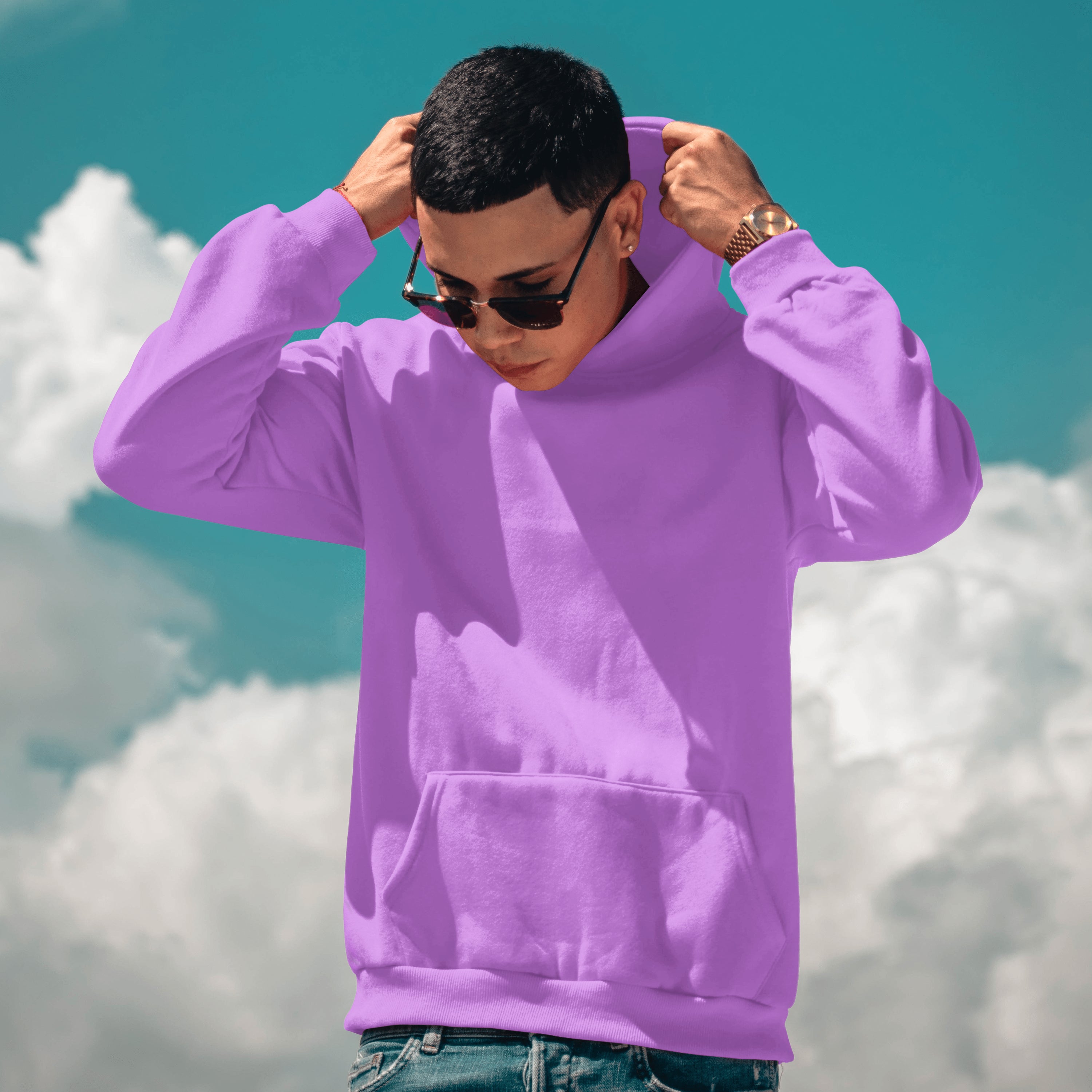 Men Classic Lavender Hoodie : For Your Every Mood