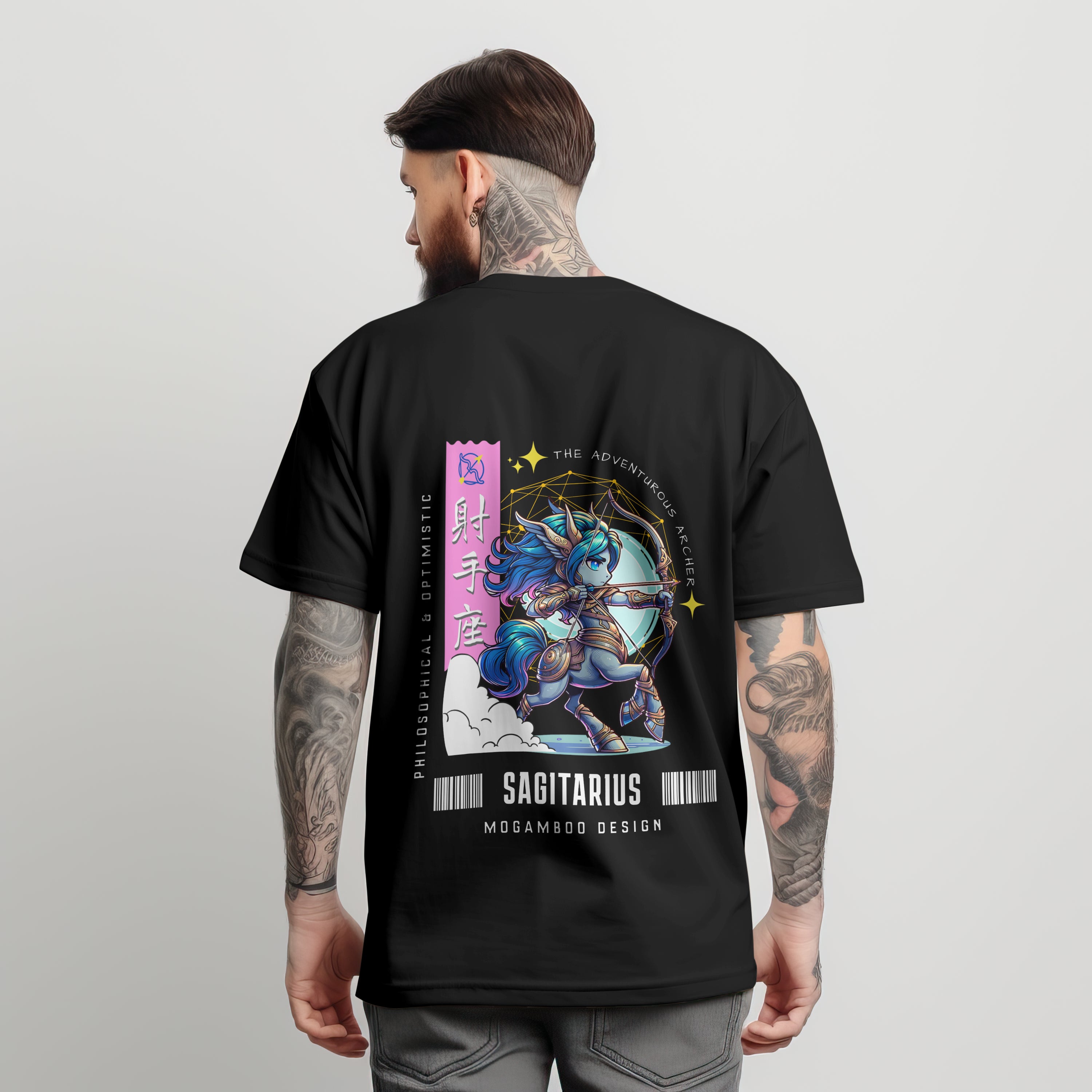 Sagittarius Zodiac Tee : Oversized T-Shirt for Men