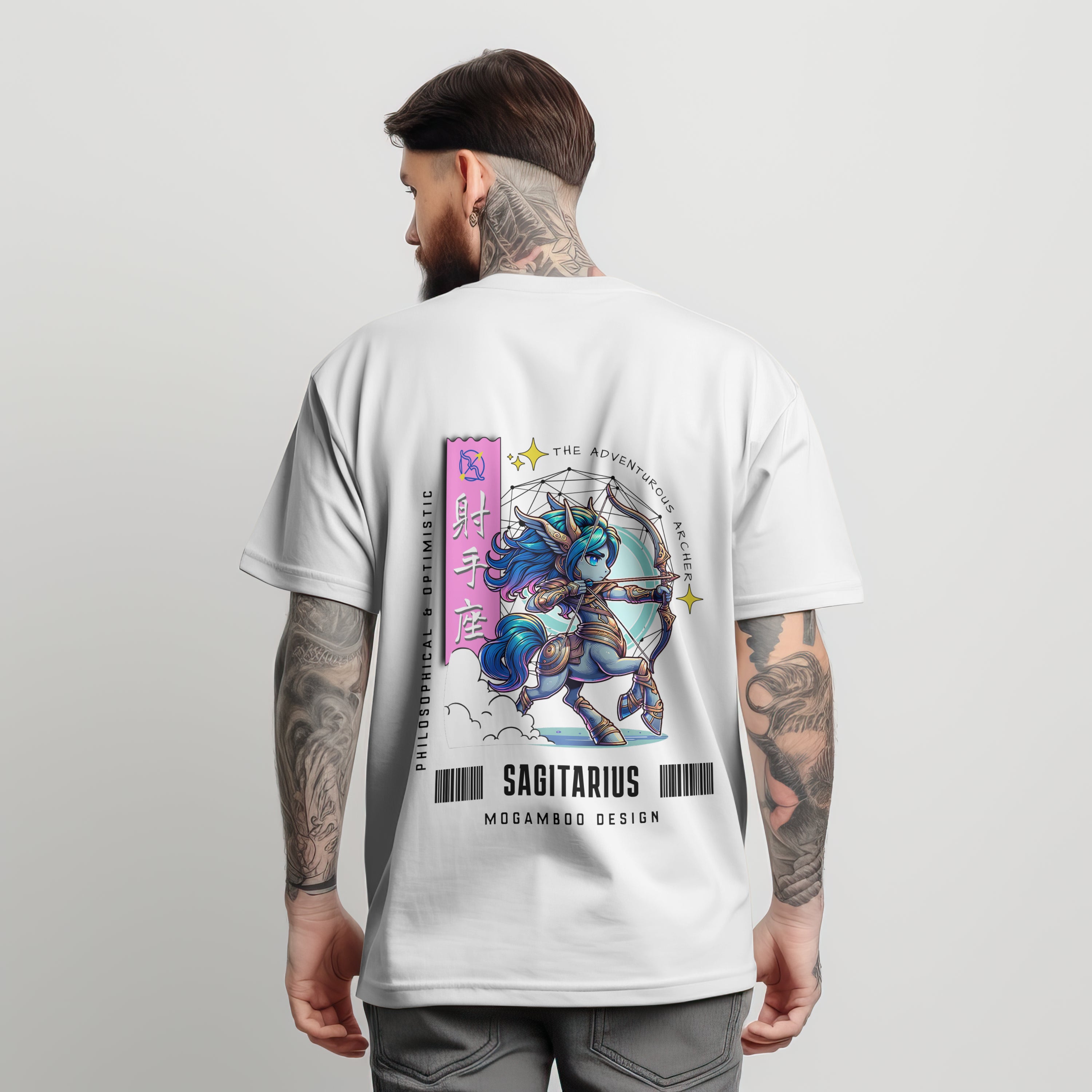 Sagittarius Zodiac Tee : Oversized T-Shirt for Men