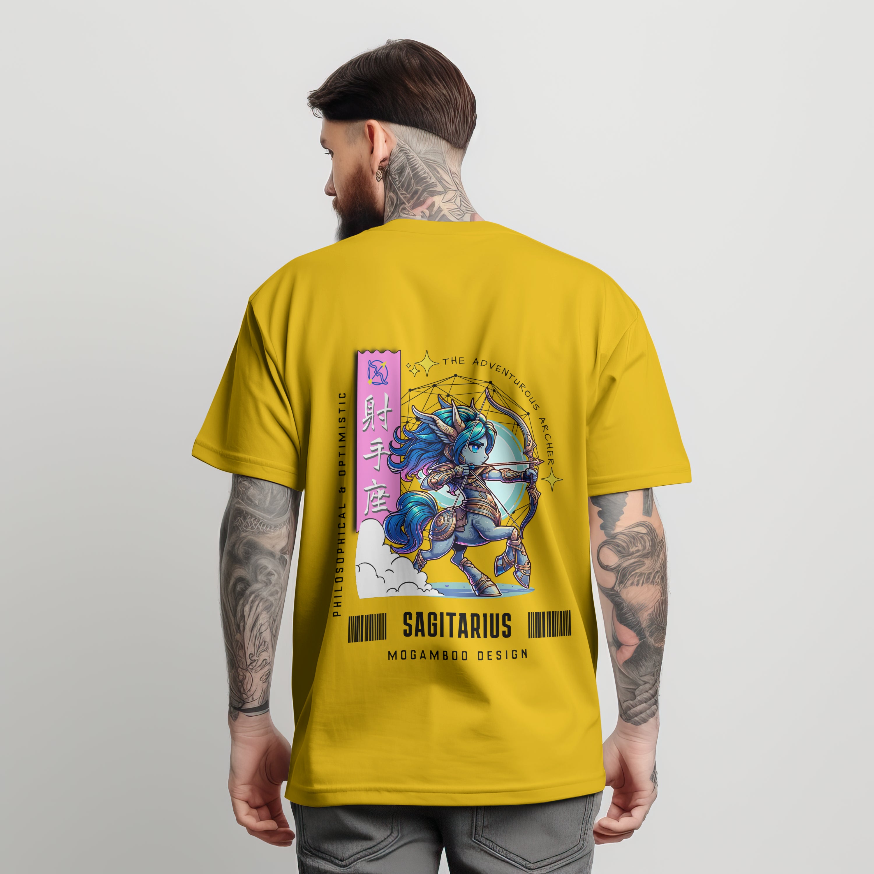 Sagittarius Zodiac Tee : Oversized T-Shirt for Men