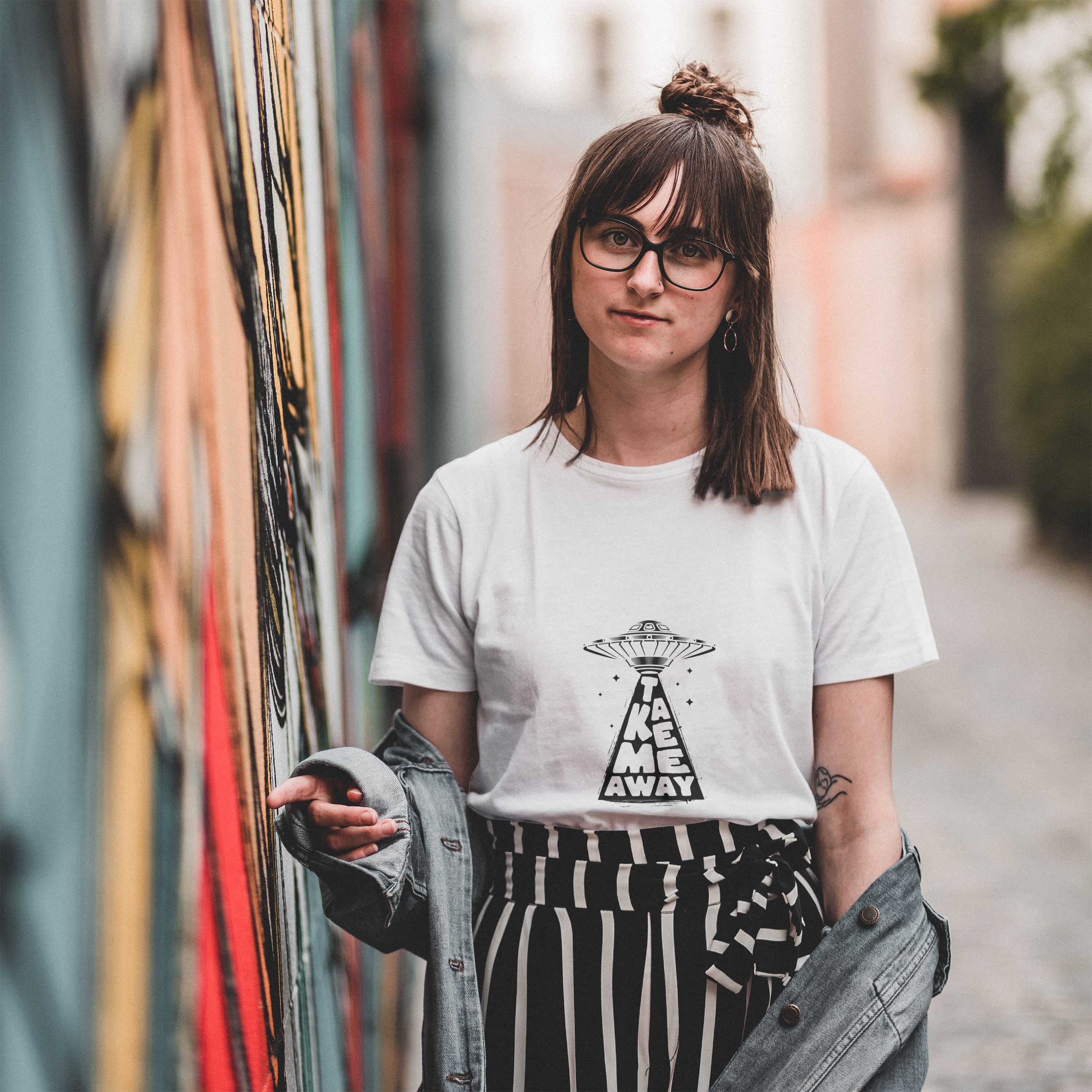 UFO - Light Weight Graphic Regular Fit T-Shirt For Women