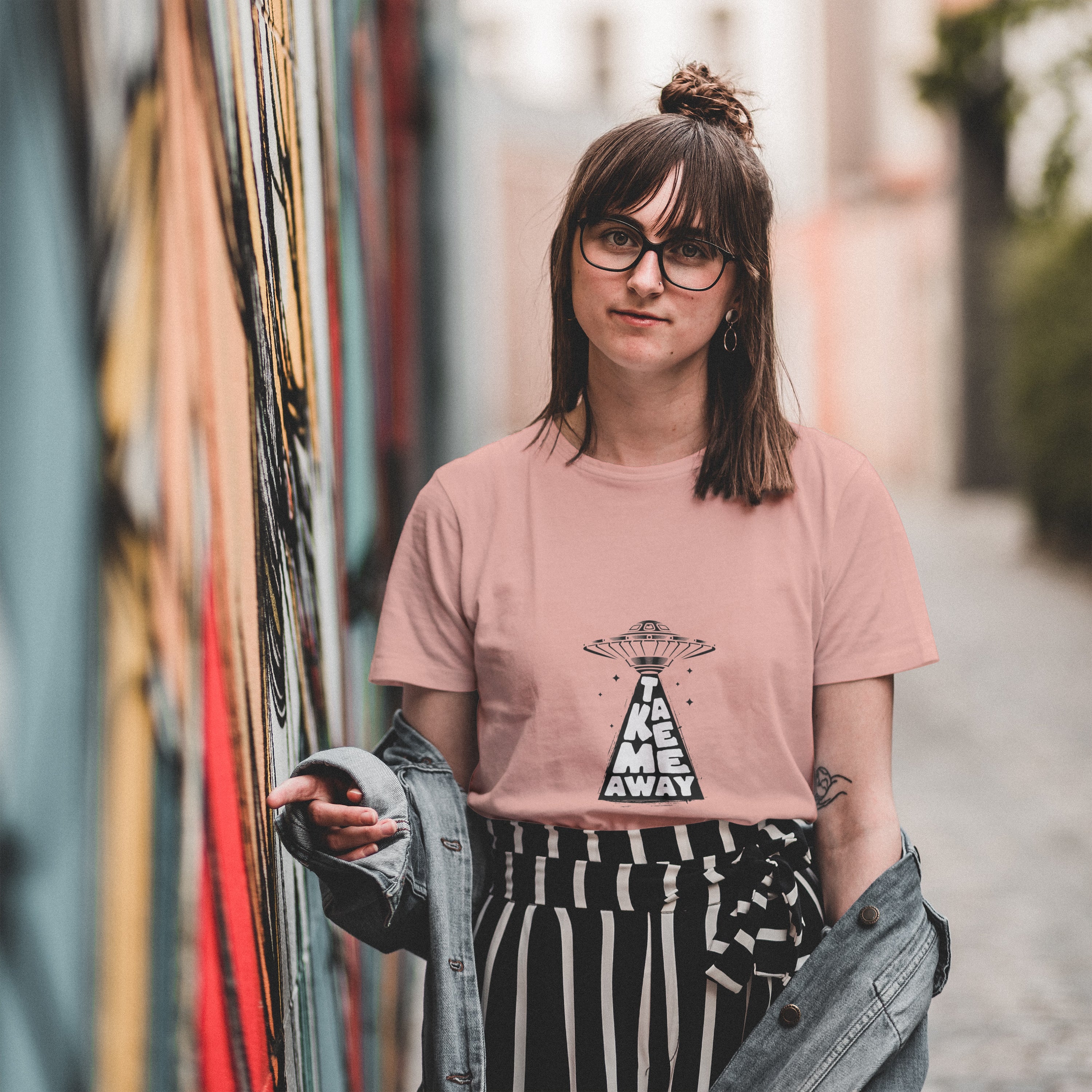 UFO - Light Weight Graphic Regular Fit T-Shirt For Women