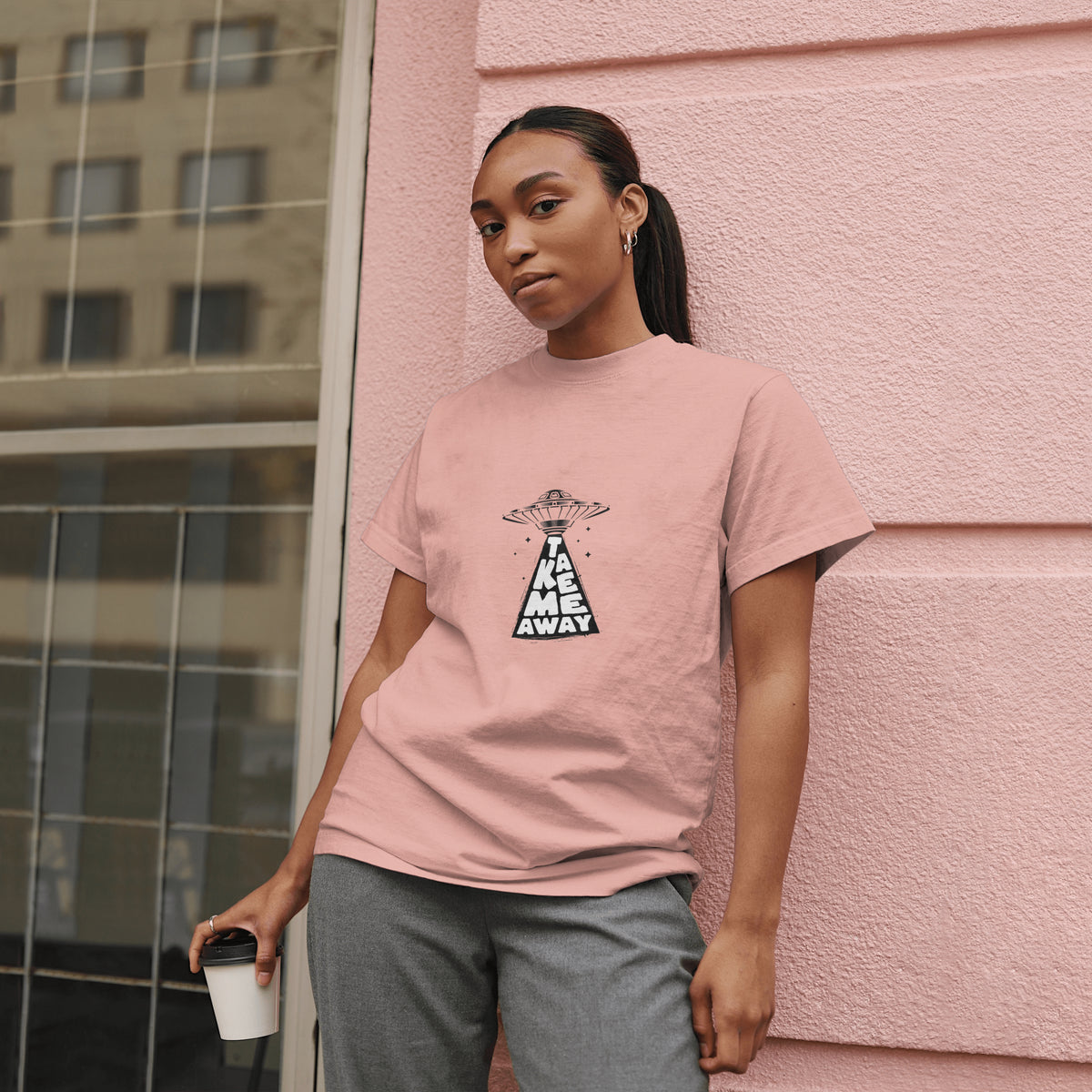 UFO - Light Weight Graphic Regular Fit T-Shirt For Women