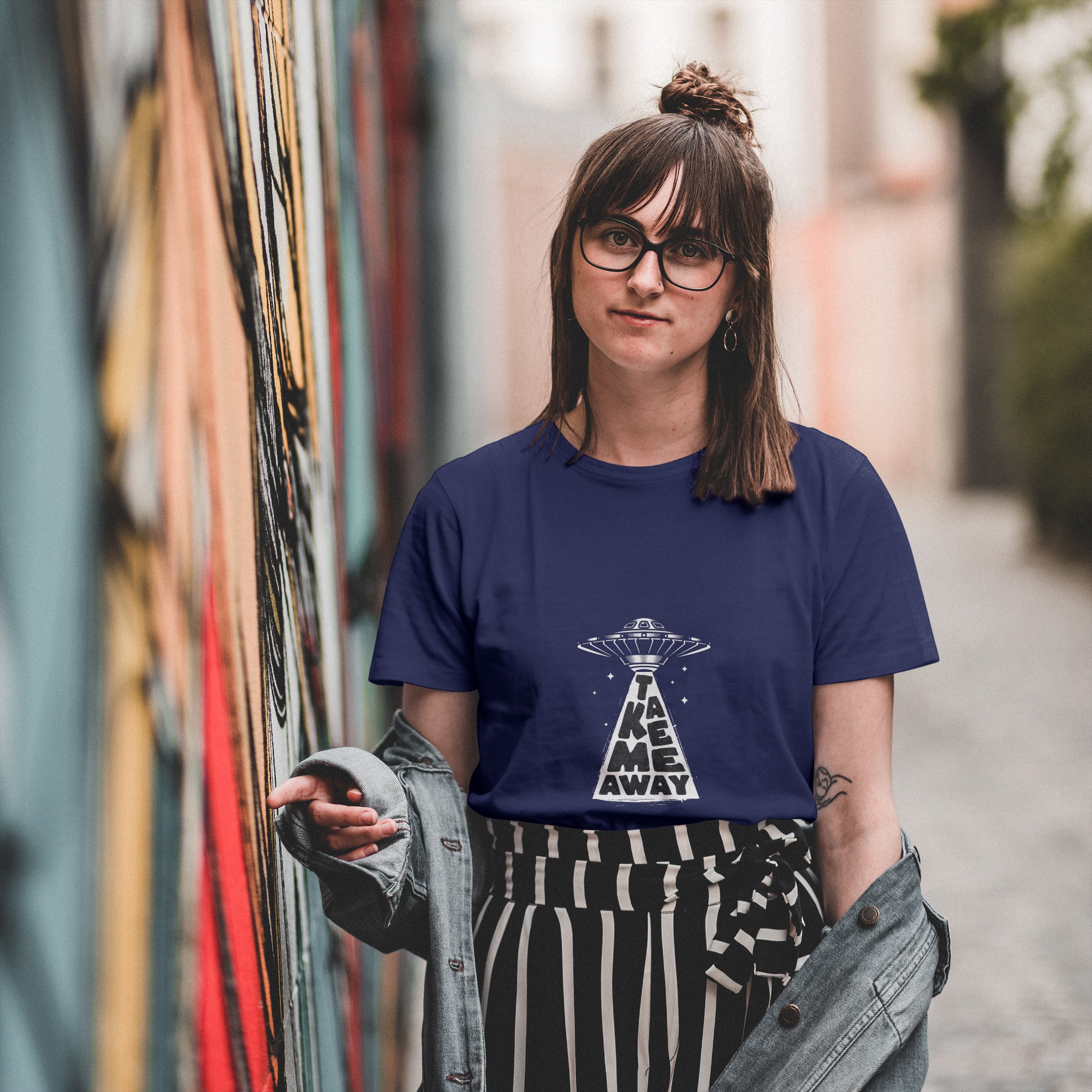 UFO - Light Weight Graphic Regular Fit T-Shirt For Women