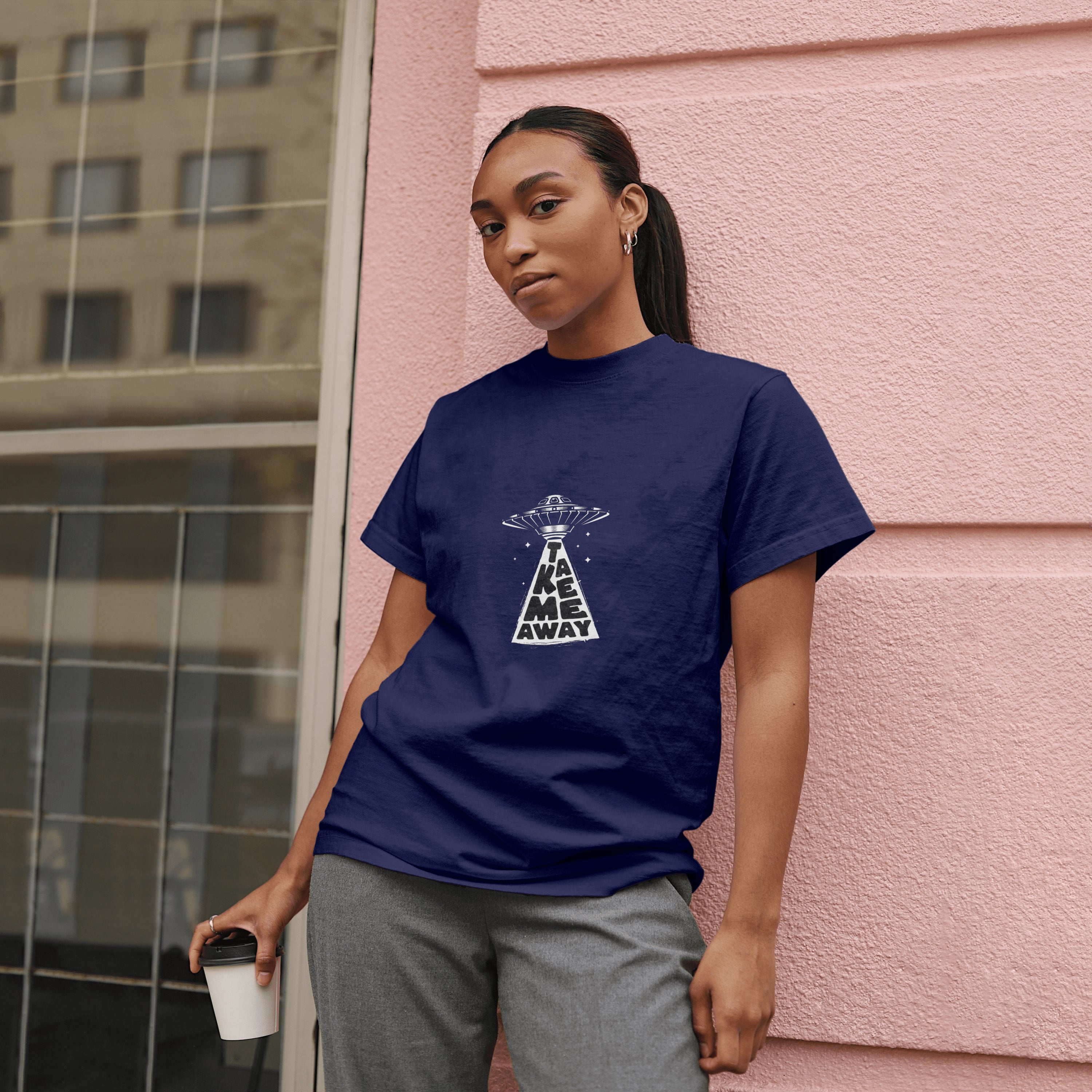 UFO - Light Weight Graphic Regular Fit T-Shirt For Women